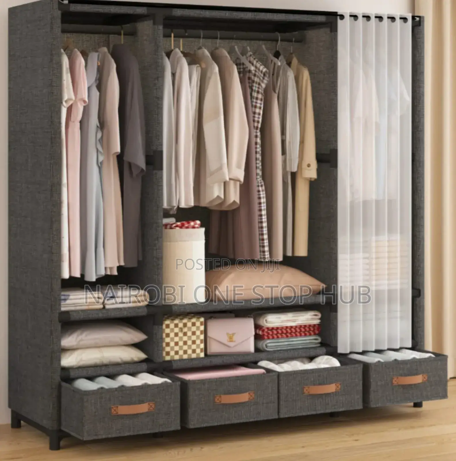 Lockable Heavy Duty Metallic Wardrobe
