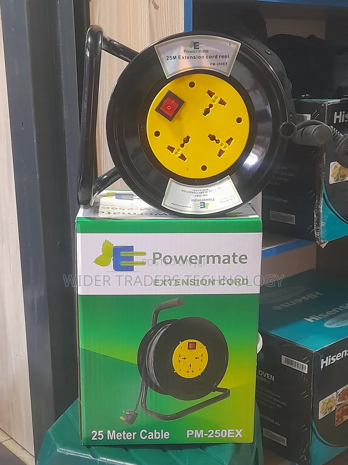 25-Meter Extension Cord Reel With a Heavy-Duty Cable