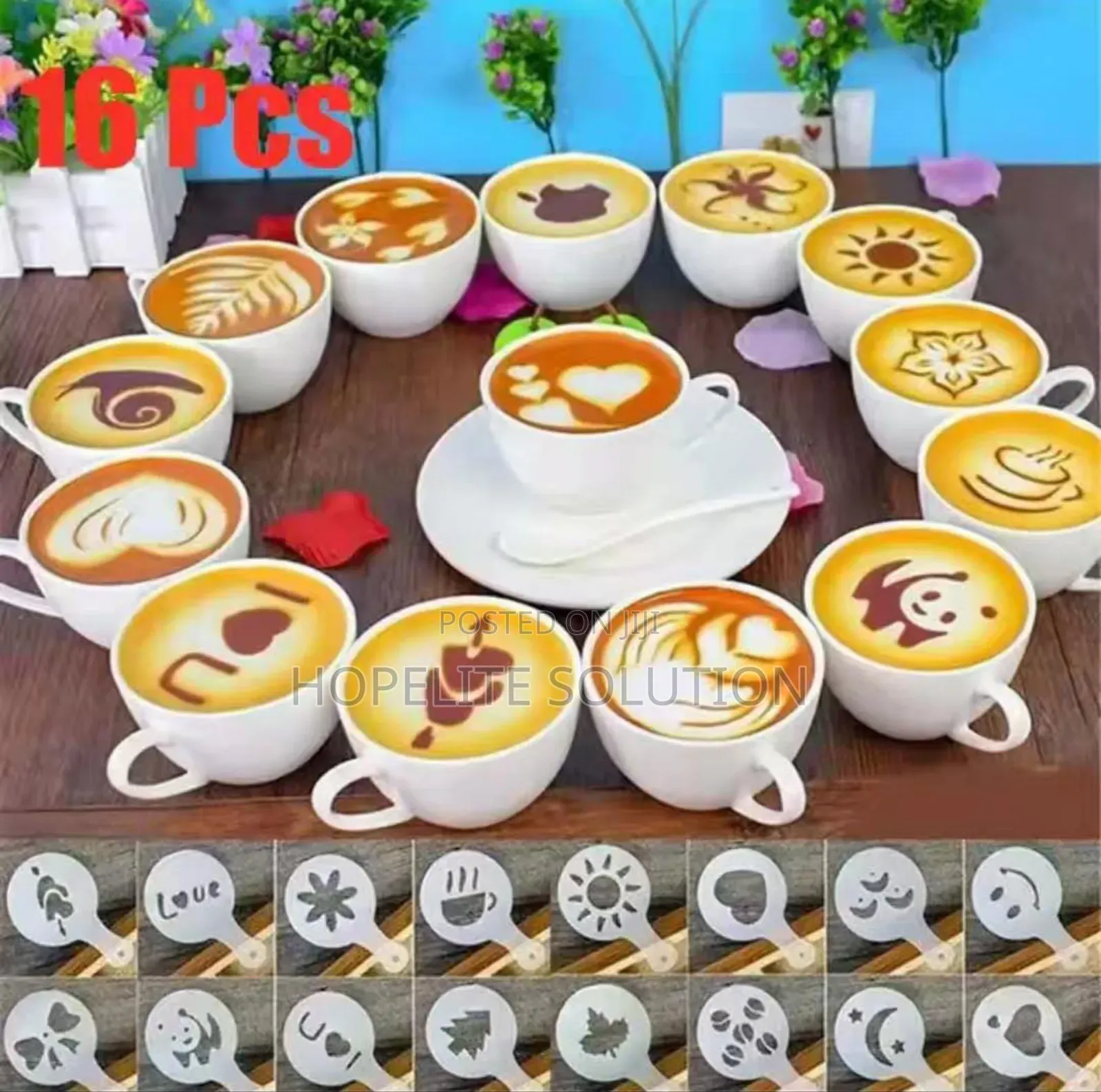 Cappuccino Coffee Barista Stencils Template-