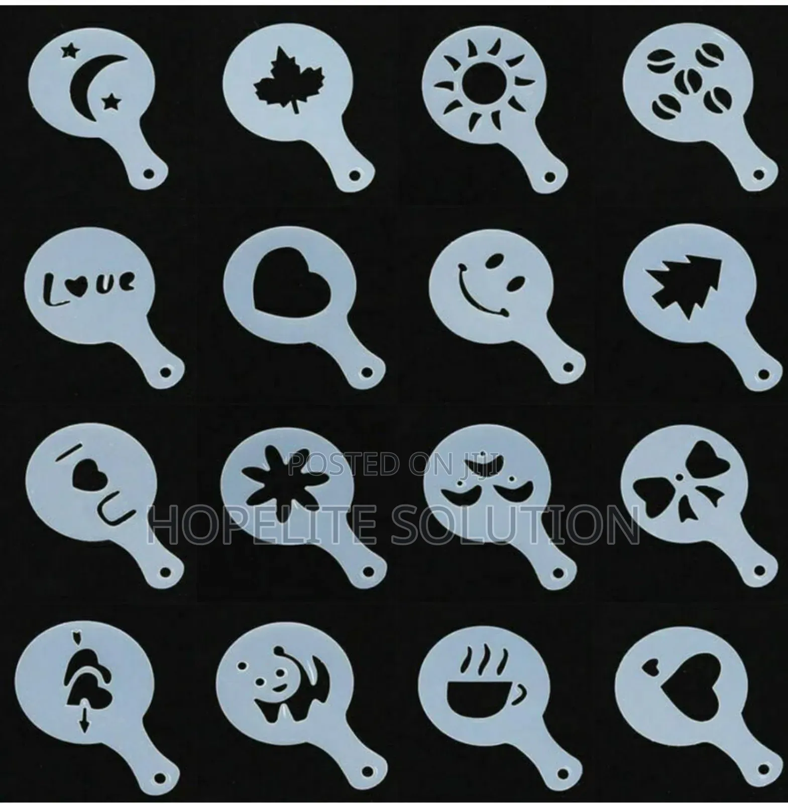 Cappuccino Coffee Barista Stencils Template-