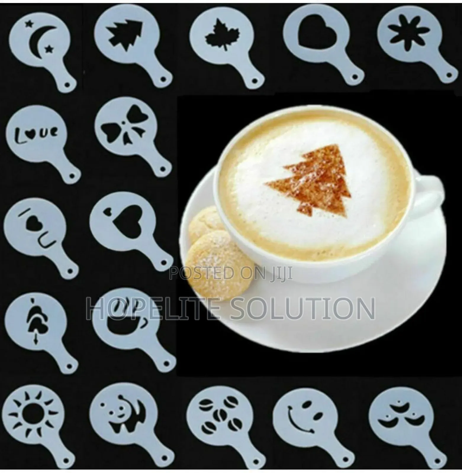 Cappuccino Coffee Barista Stencils Template-