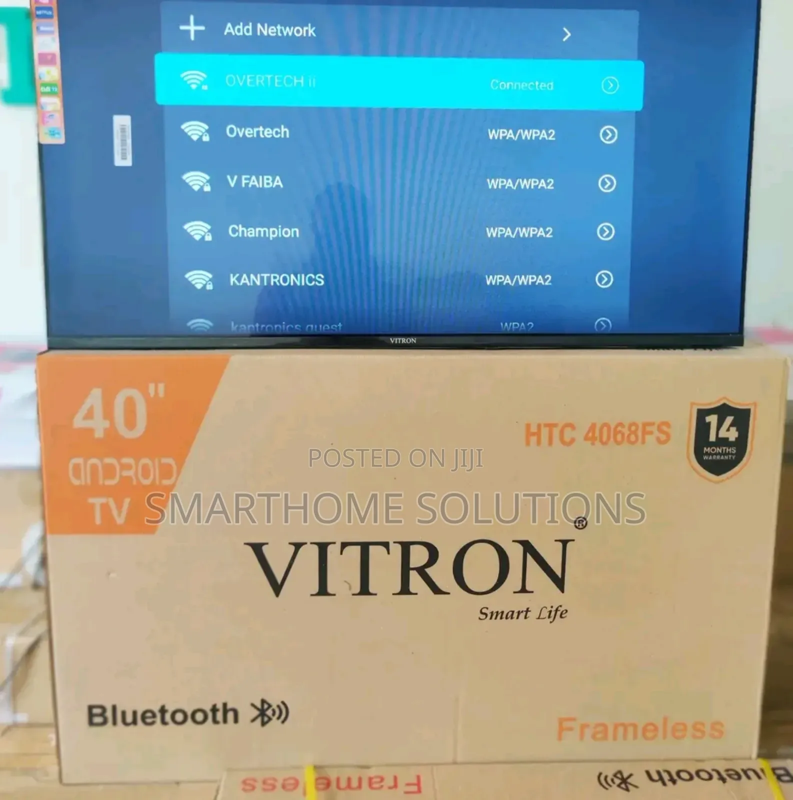 Size 40inch- Vitron1 Tv Android Smart Tv. 40inches