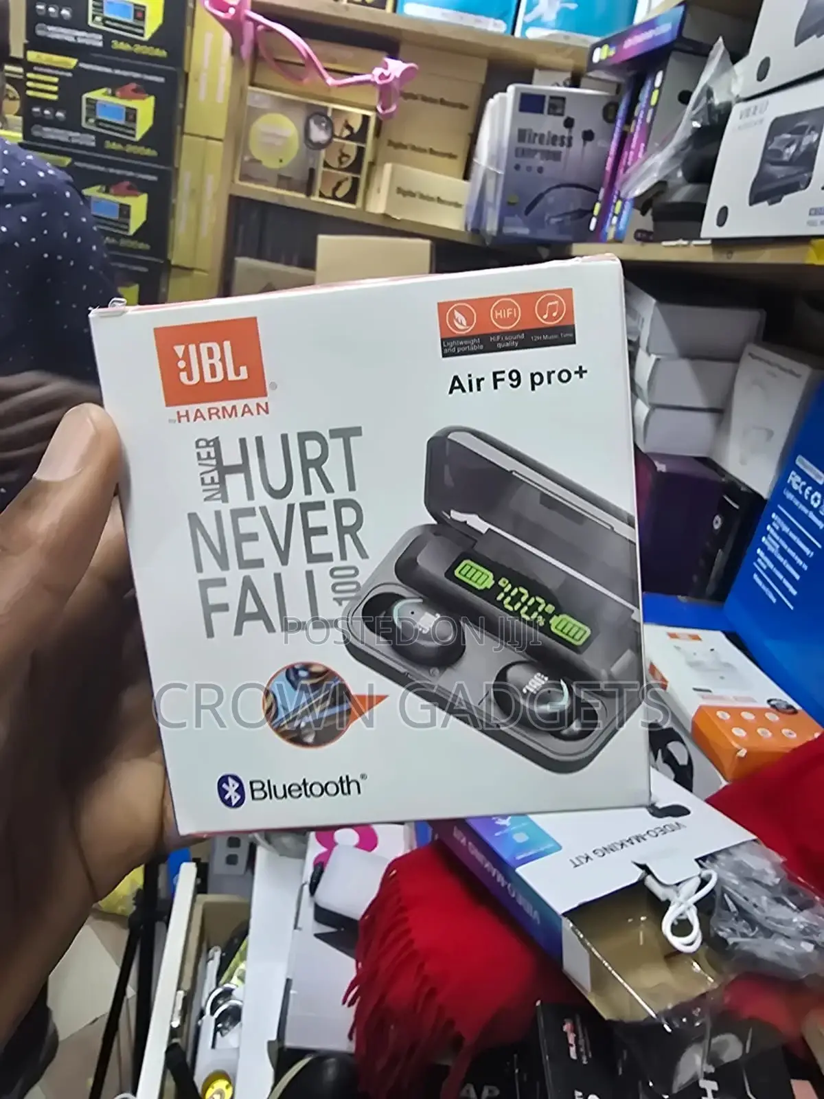 JBL Air F9 Pro+ TWS Earbuds With Led Display Deep Bass