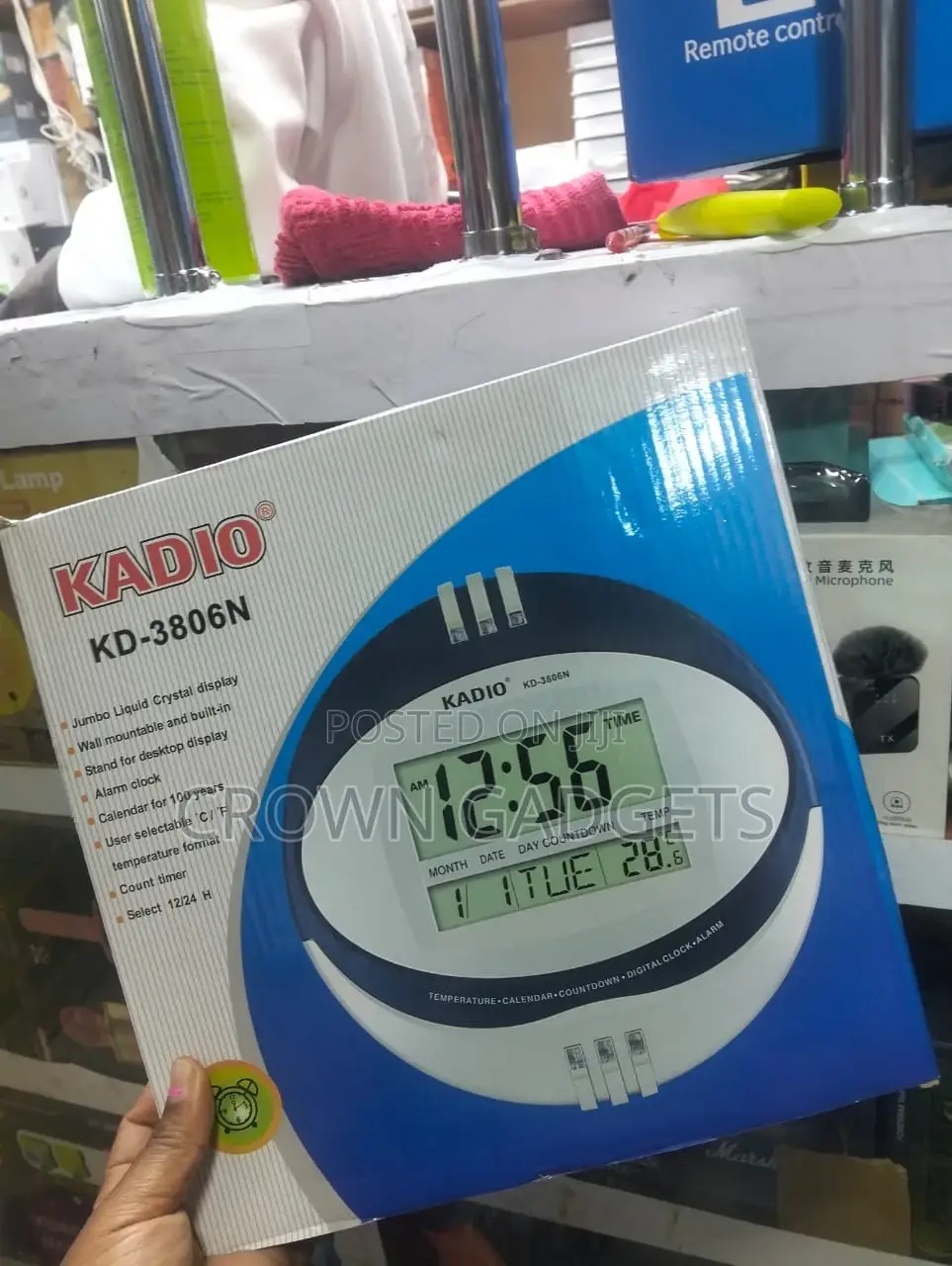 Kadio Kd-3806n Multifunction Jumbo Screen Alarm Clock