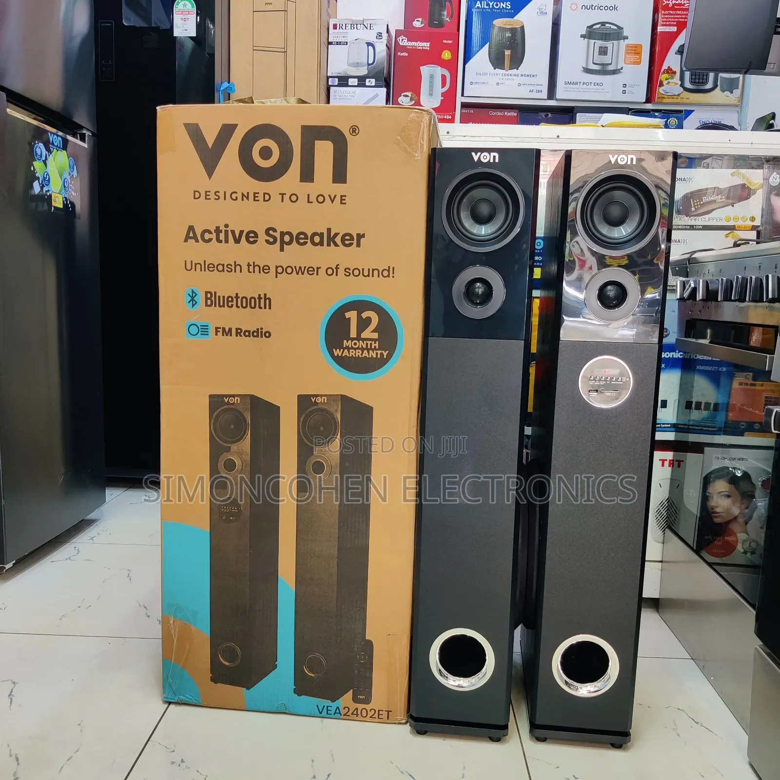 Von Active Speaker 240w Tall Boy Sound System