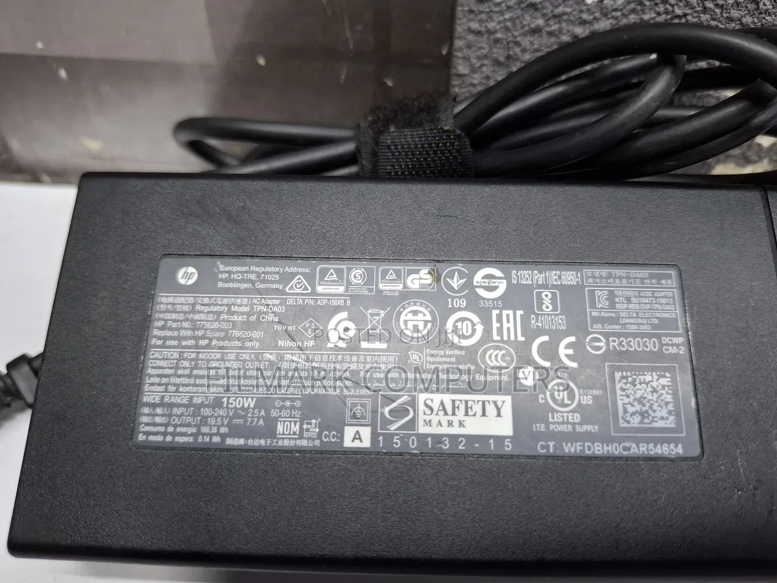 150w 19.5v 7.7a 3.0mm Blue Tip Ac Adapter For Hp Zbook 15