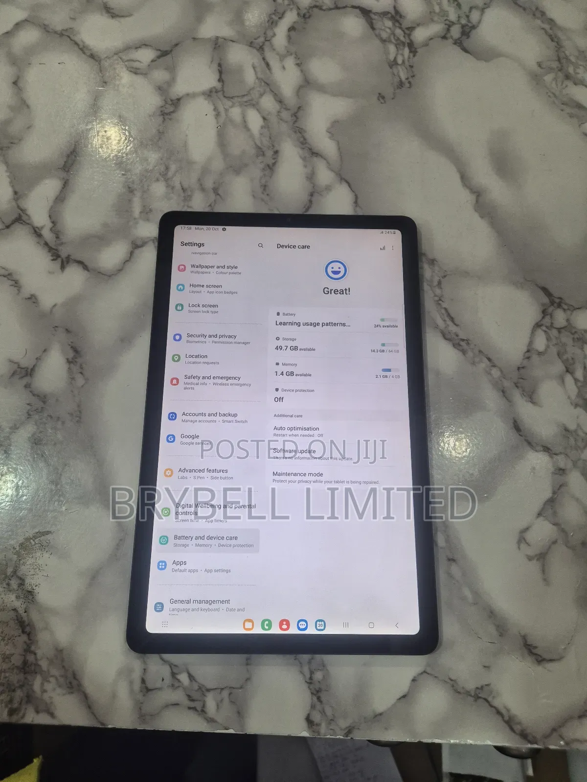 Samsung Galaxy Tab S6 Lite 4 GB Black
