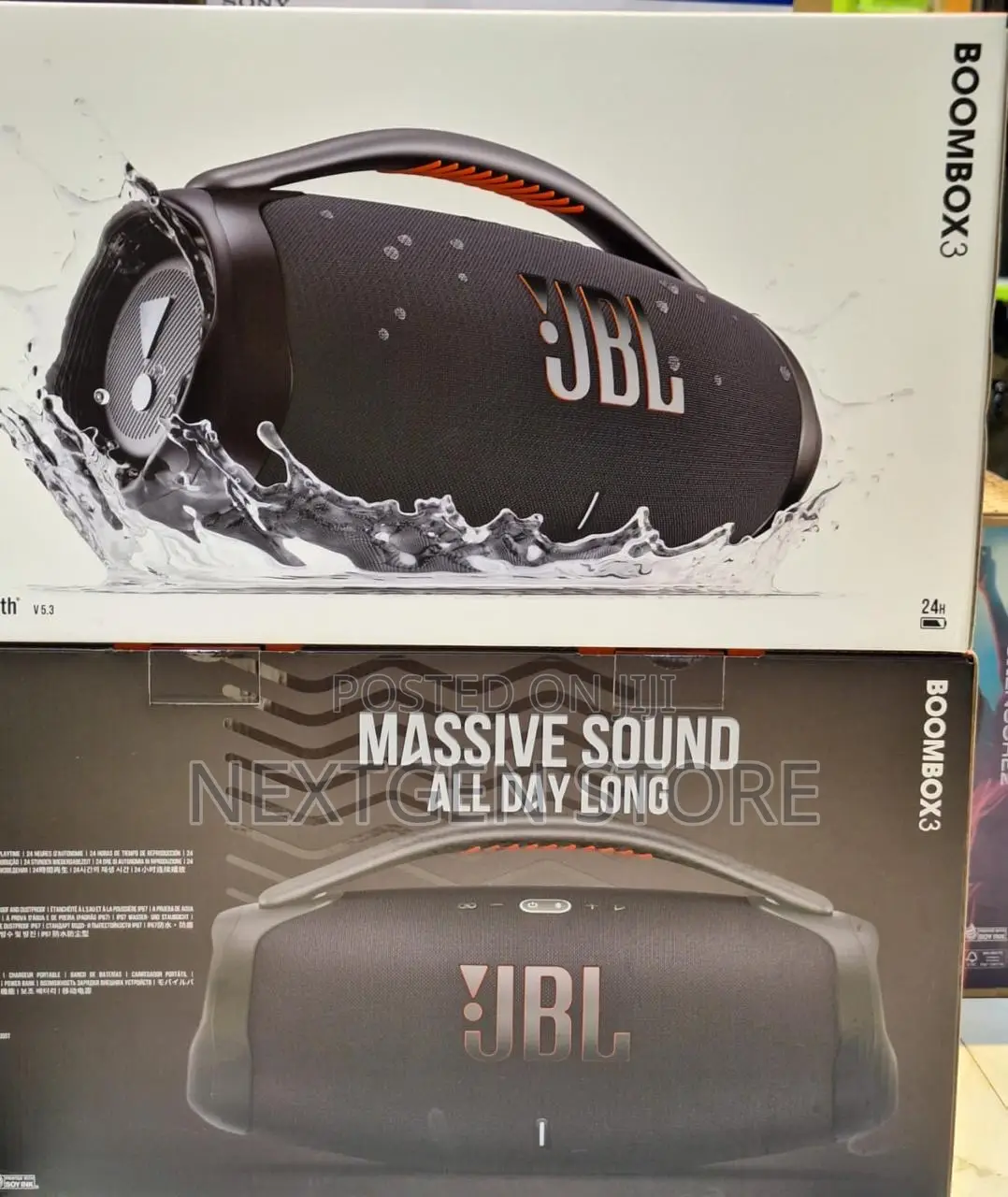 JBL Boombox 3 Portable Bluetooth Speaker.