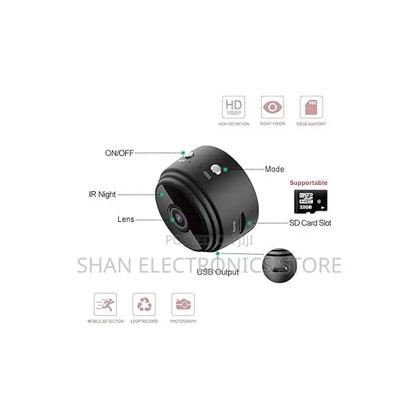 A9 Mini Camera, Hd Ip Cctv With Magnetic Back Cover, Home Security