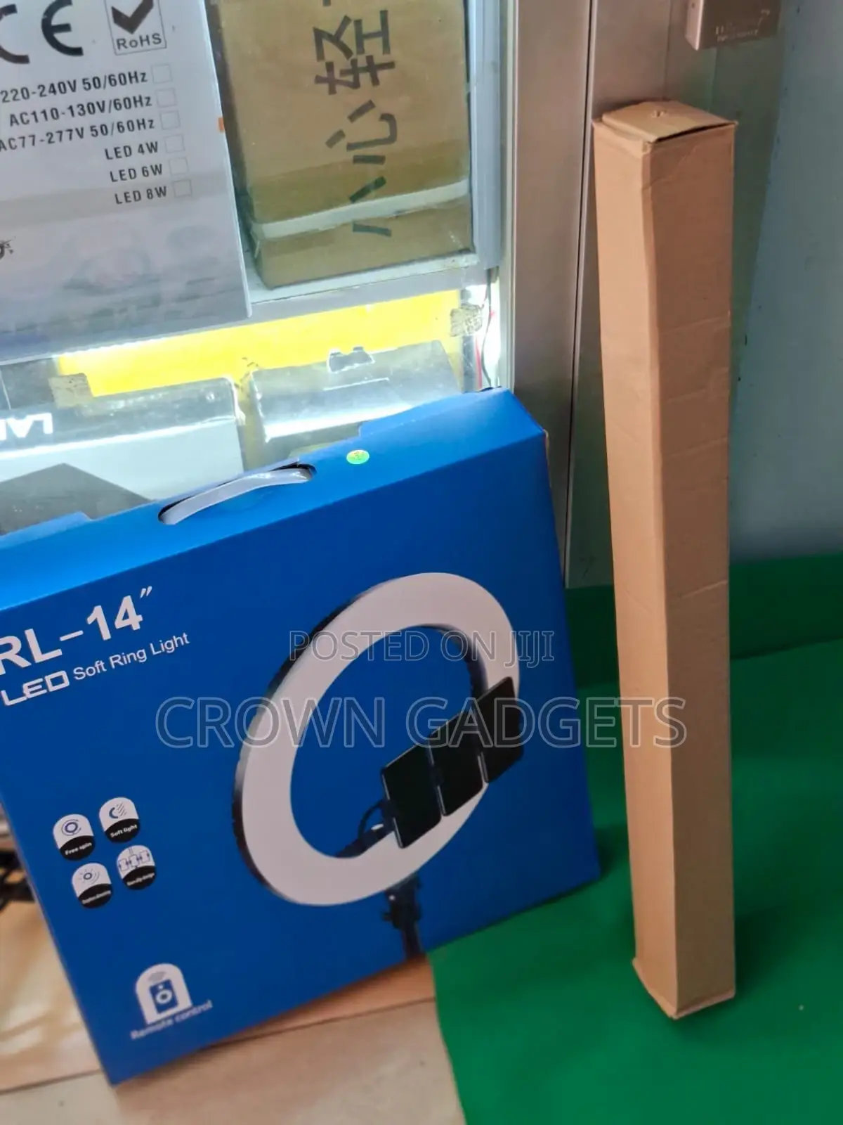 Rl-14 Led 3-Color Ring Light With Tripod, Phone Mount Remote
