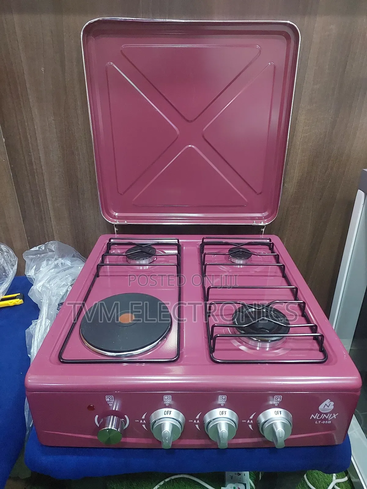 Nunix 3 Gas Burners With 1 Electric Table Top Lt05b