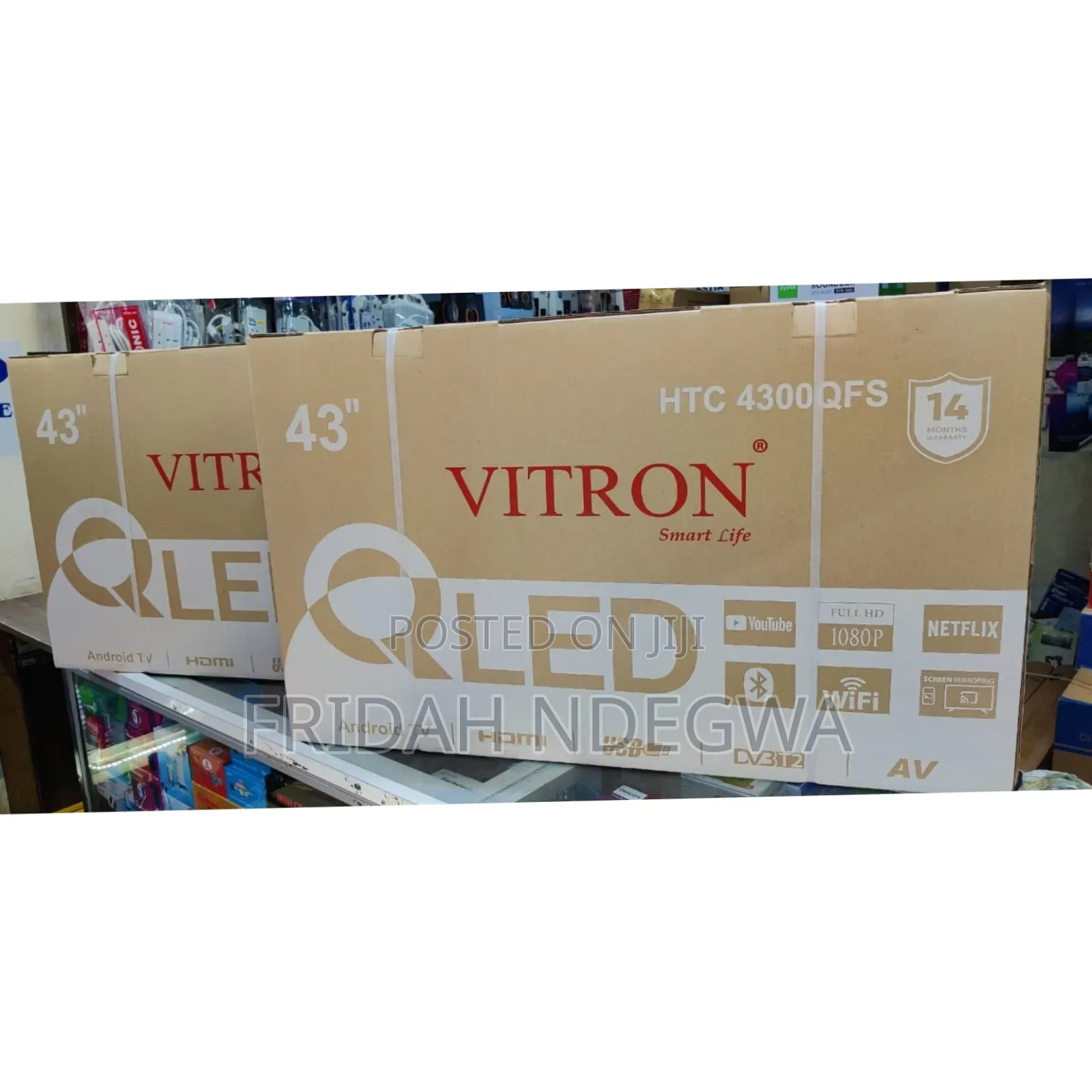 Vitron 43" Qled Smart Android Frameless