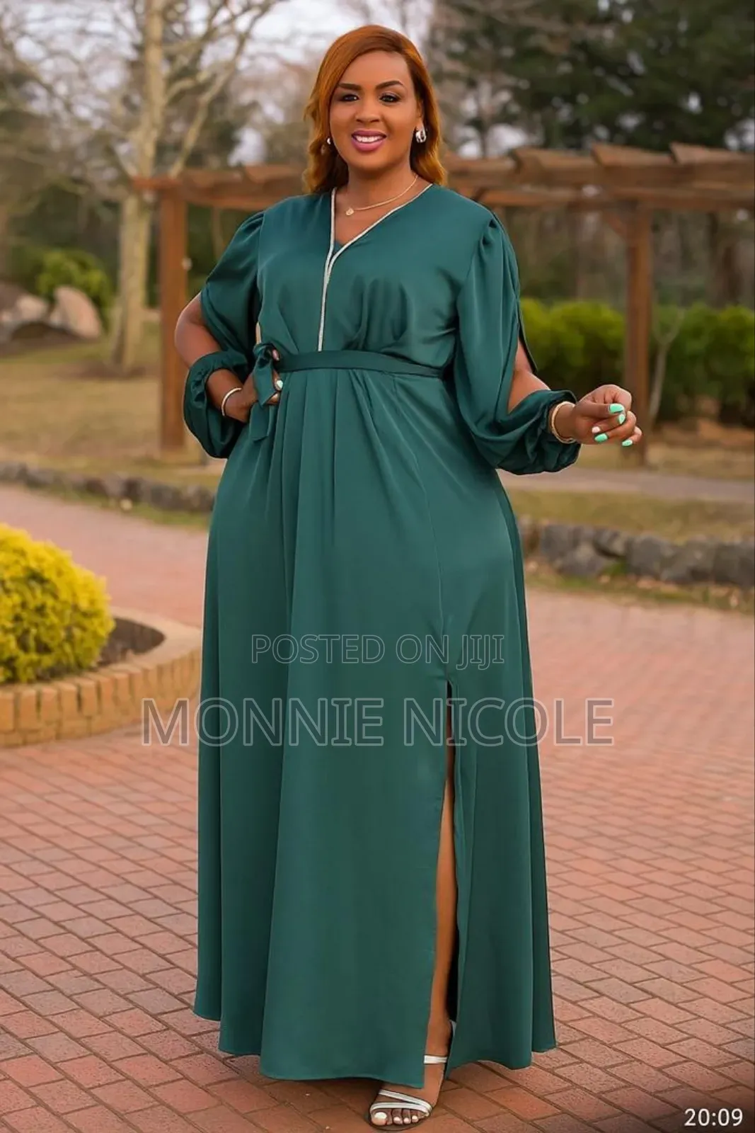 Turkish Maxi Green Dress
