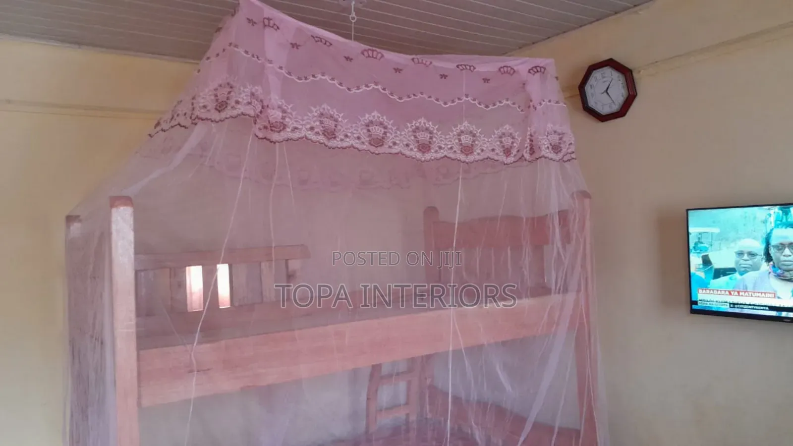 Kids Bed Square Top Double Decker Bed Mosquito Nets