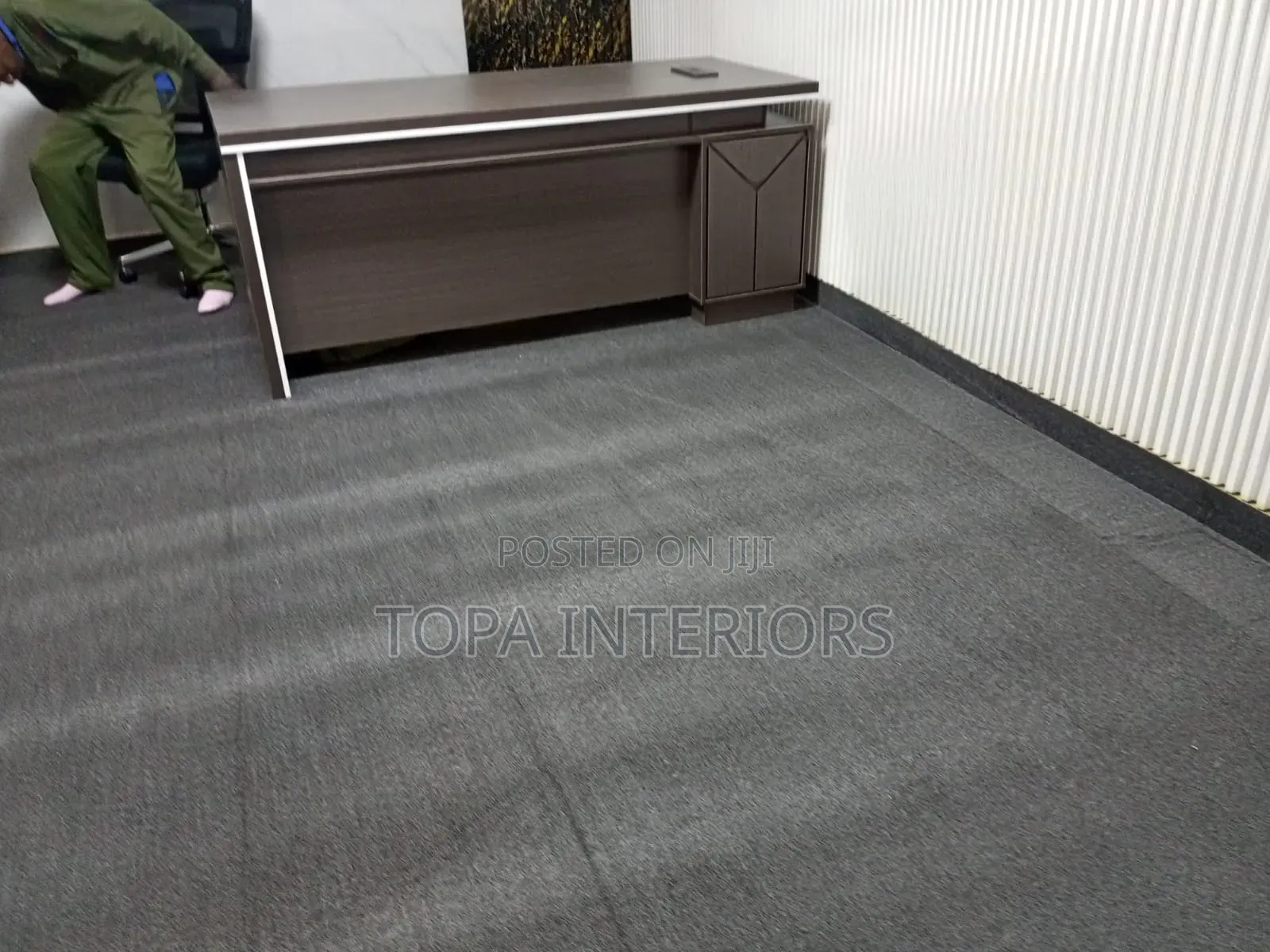 Grey Office Wall to Wall Flooring Carpets Installation