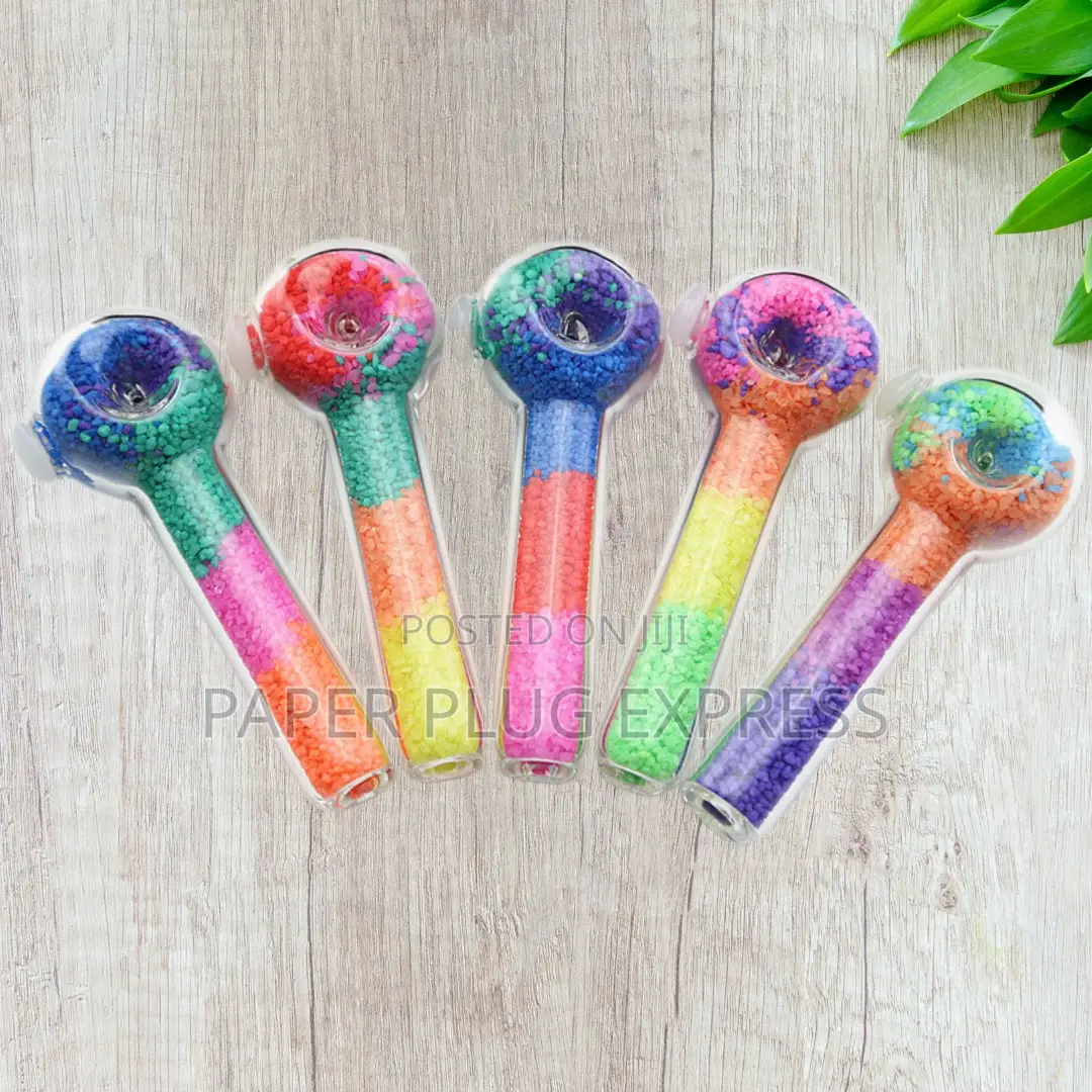 Hippculture Smoking Glass Pipes - Multicolored Beads