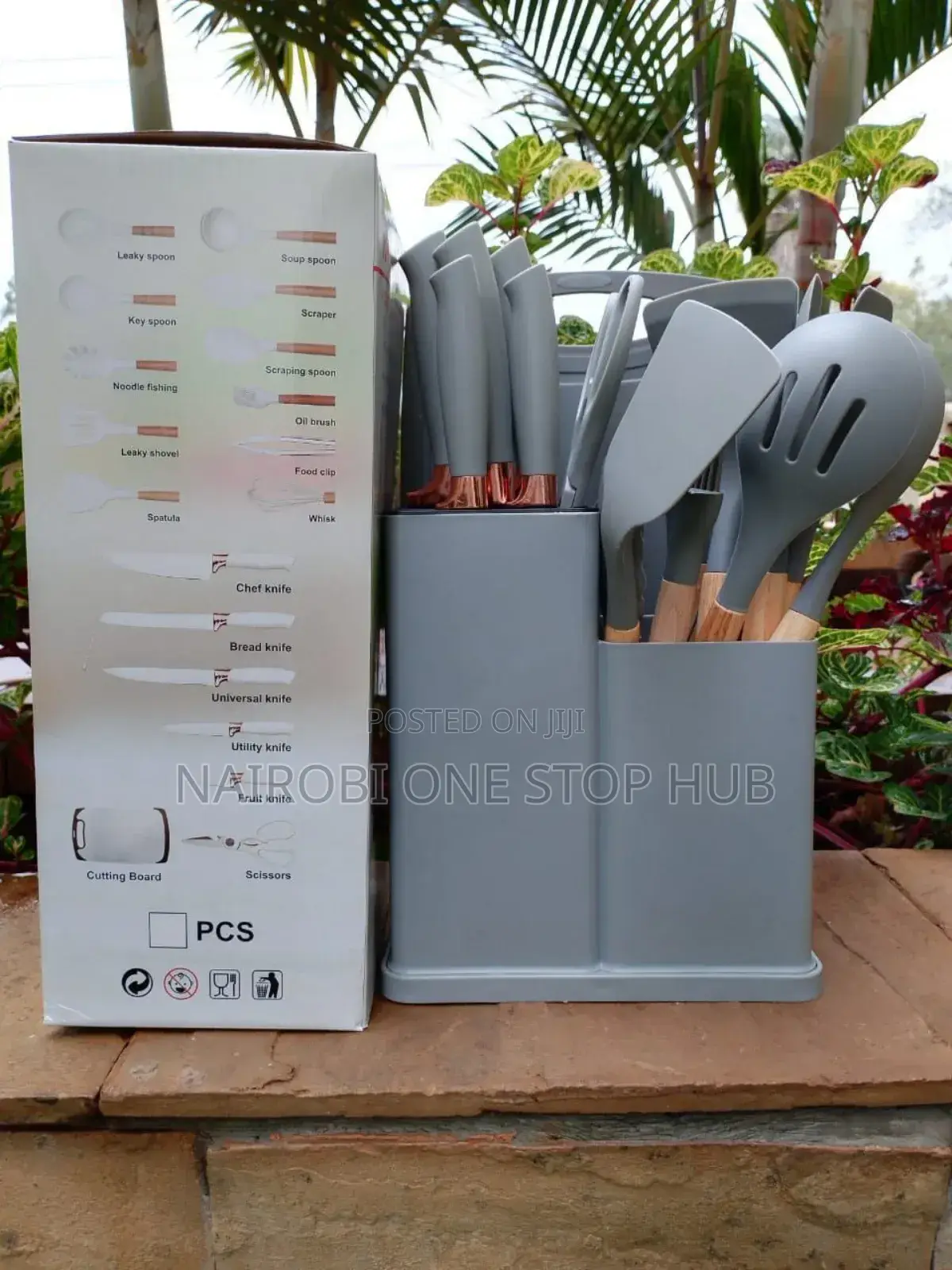 Grey Silicon Spoons Set