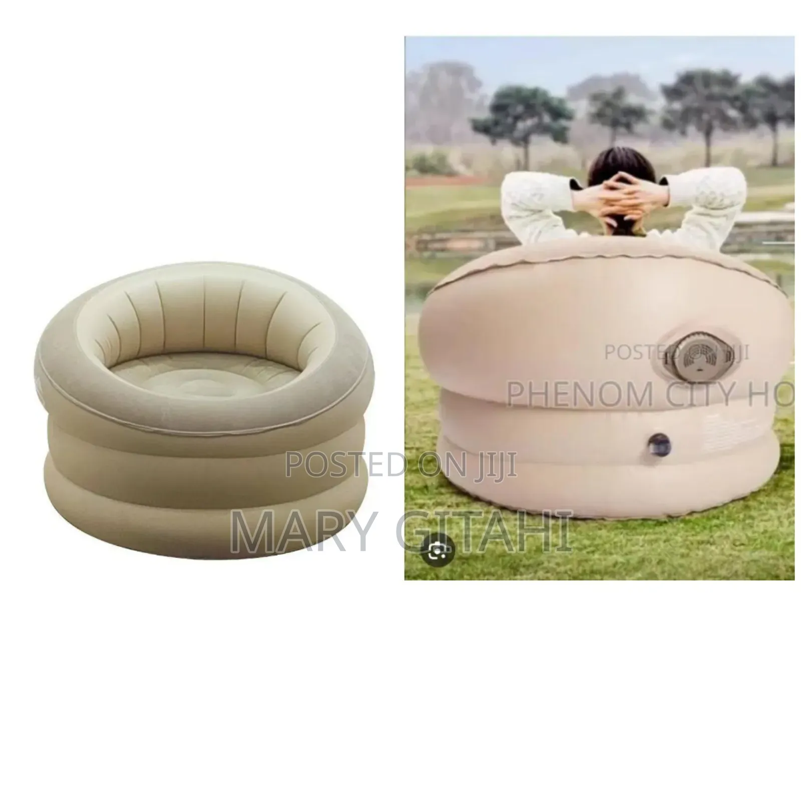 Inflatable Sofa Indoor /
 Outdoor Single Person Automatic Aircushion