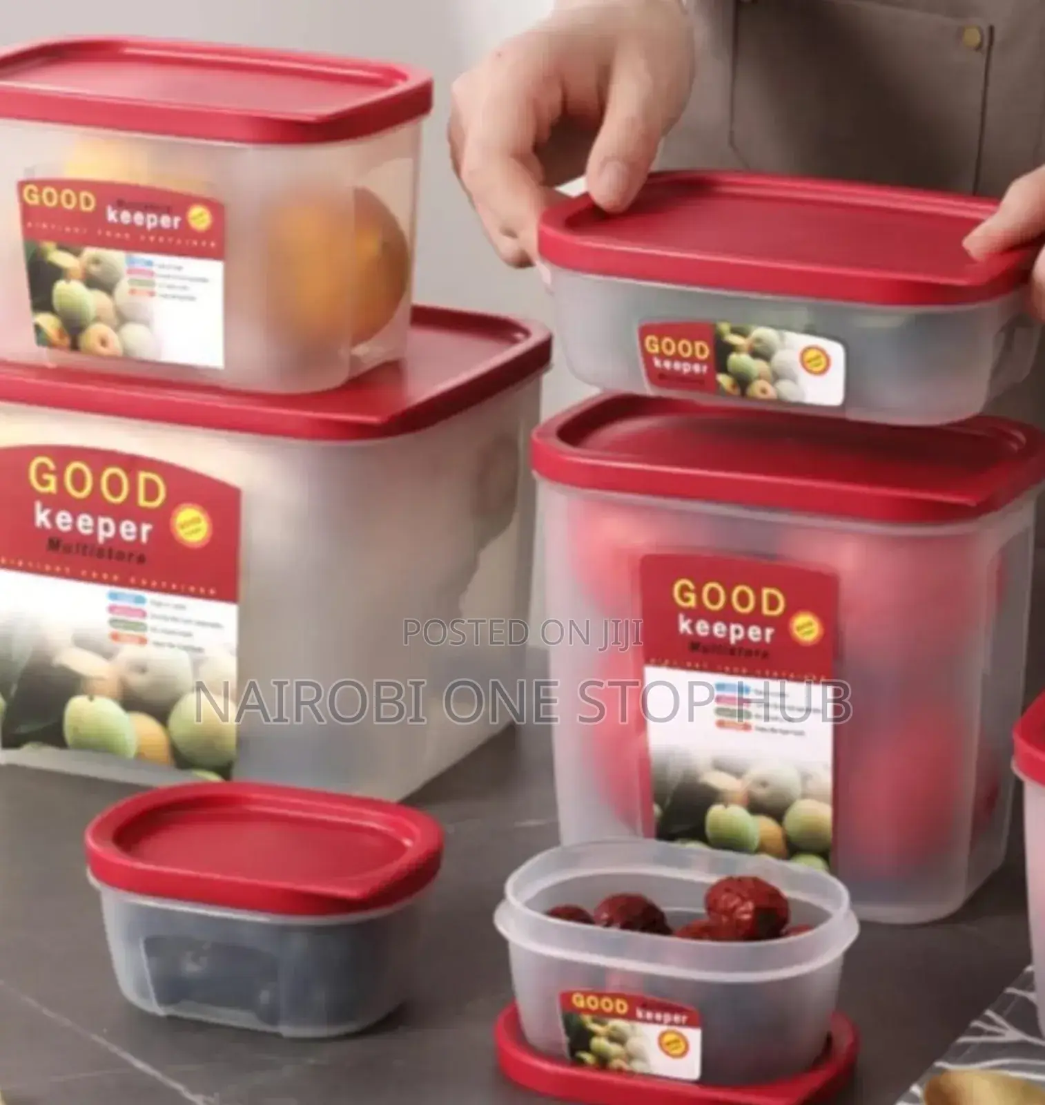 Clear Food Storage Container With Airtight Lids 6in 1