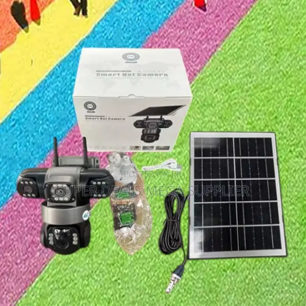 V380 Pro Triple Lens Eyes Outdoor Solar 4g Camera With App Control