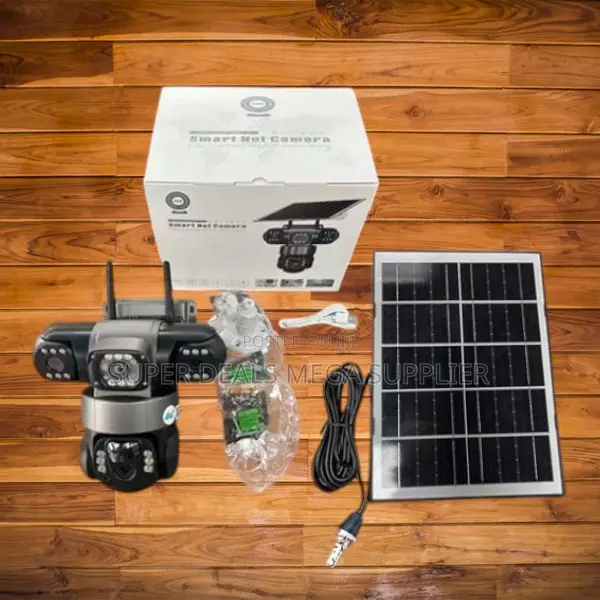 V380 Pro Solar Security Camera Triple Lens Eyes 360 Degree Rotation