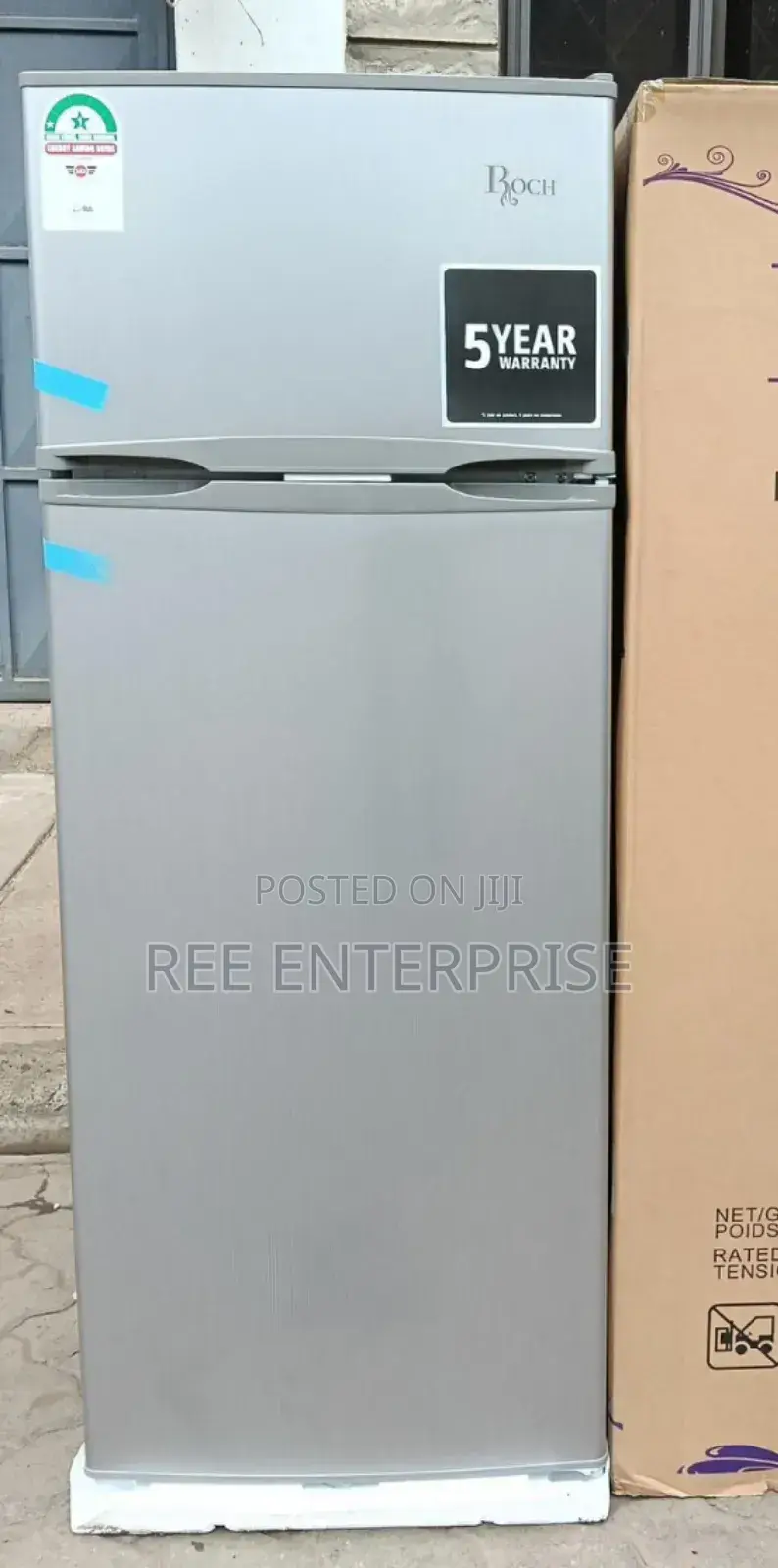 Brand New Roch RFR-250dt-B Double Door Refrigerator 206litres