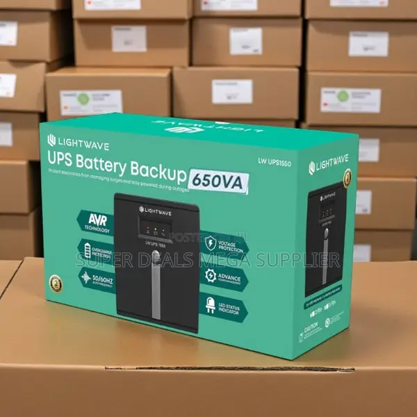 Lightwave 650va Ups Automatic Regulation and Overload Protection