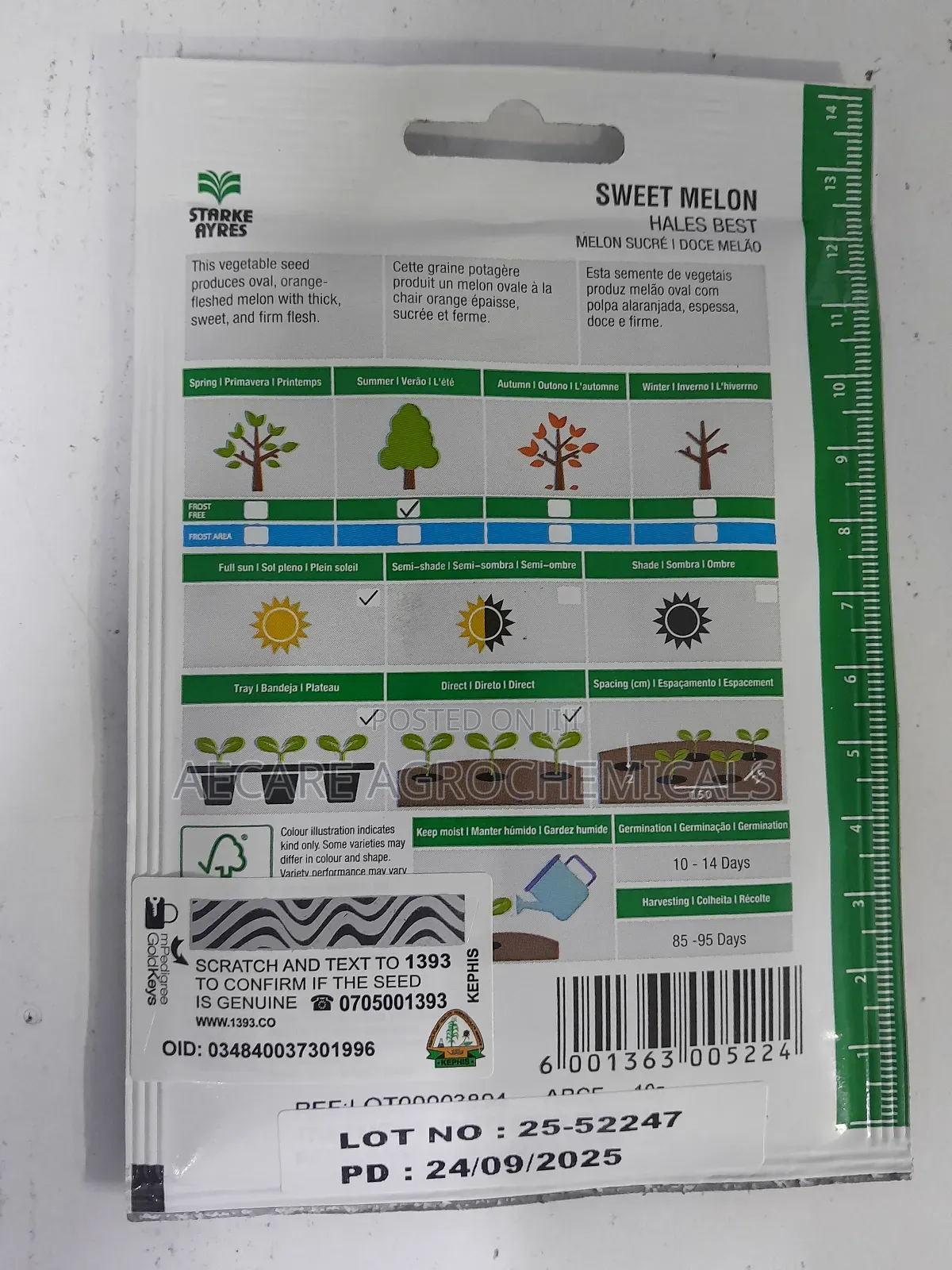 Sweet Melon Seeds Hales Best 10 Grams
