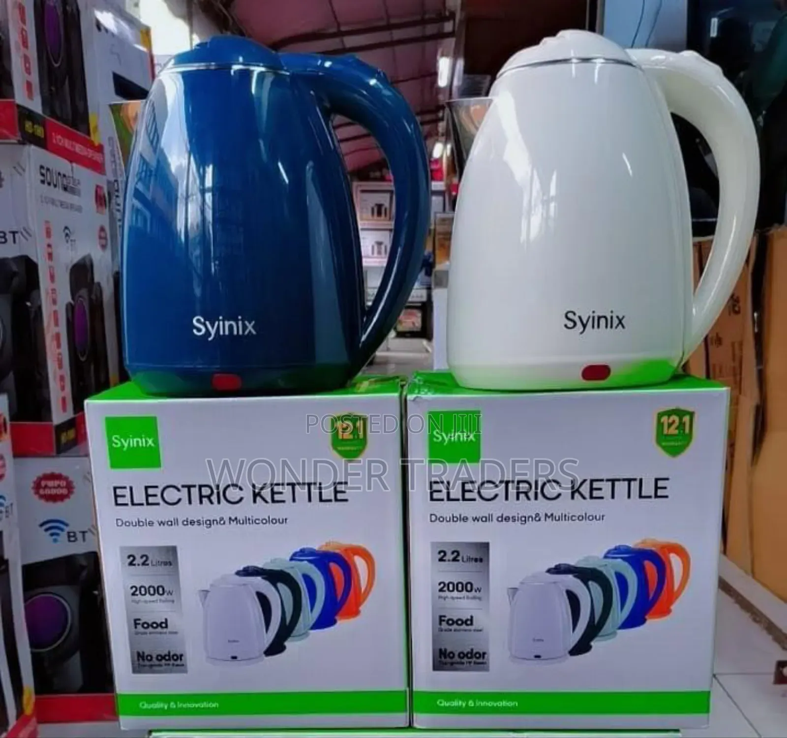 Syinix 2.2litres Electric Kettle - Water Kettle