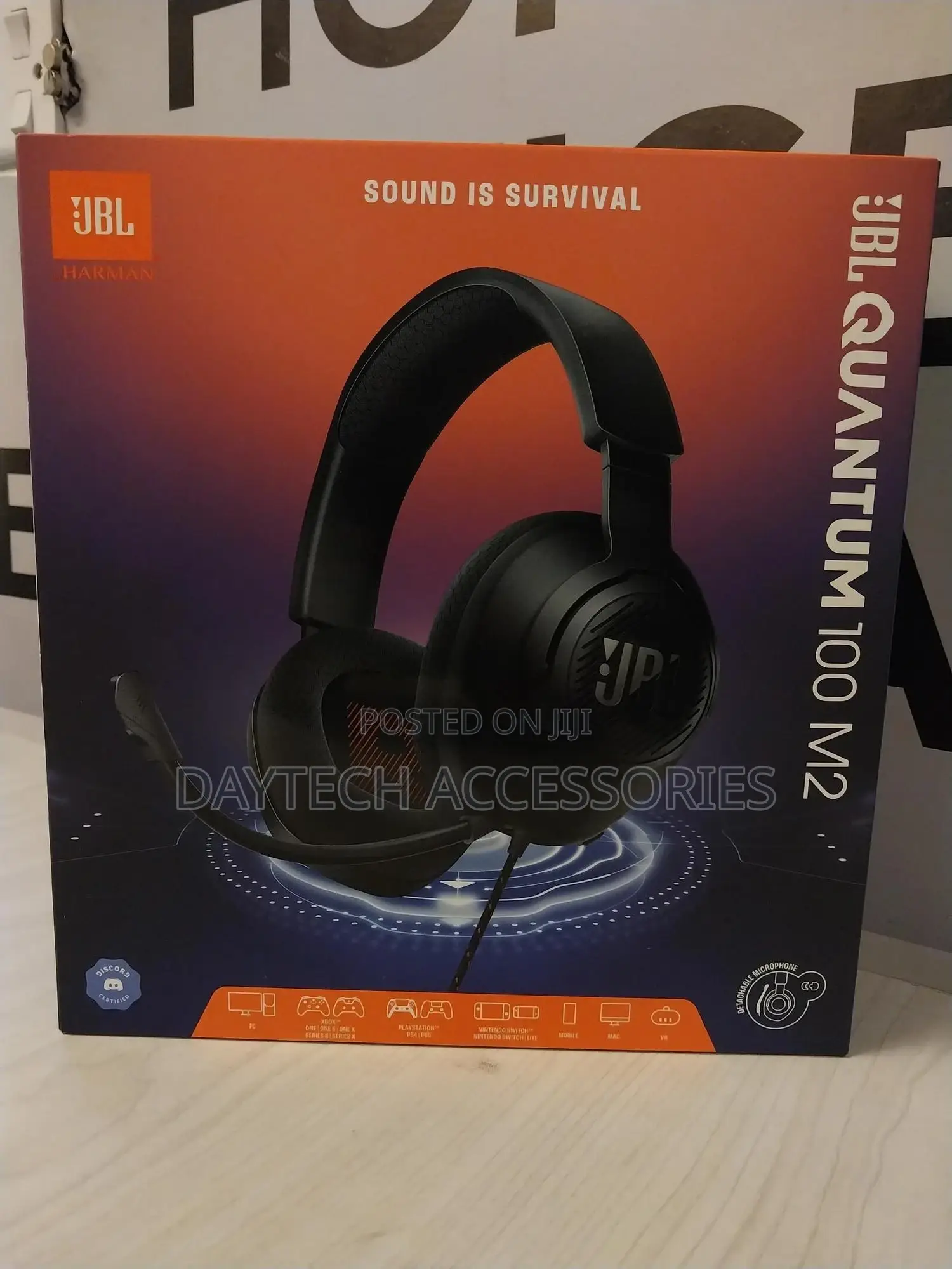 JBL Quantum 100 (M2) | Wired Gaming Headset With Detachable Mic
