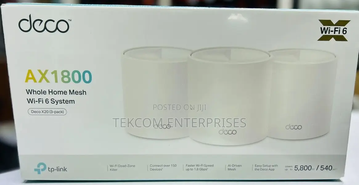 Tp Link Deco X20(3-Pack) Ax1800 |Tl-Deco X20 Wi-Fi 6 System