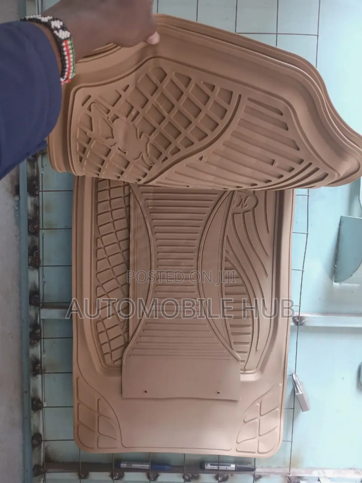 Beige Plain Car Floor Mats | Elegant, Waterproof Easy to Clean
