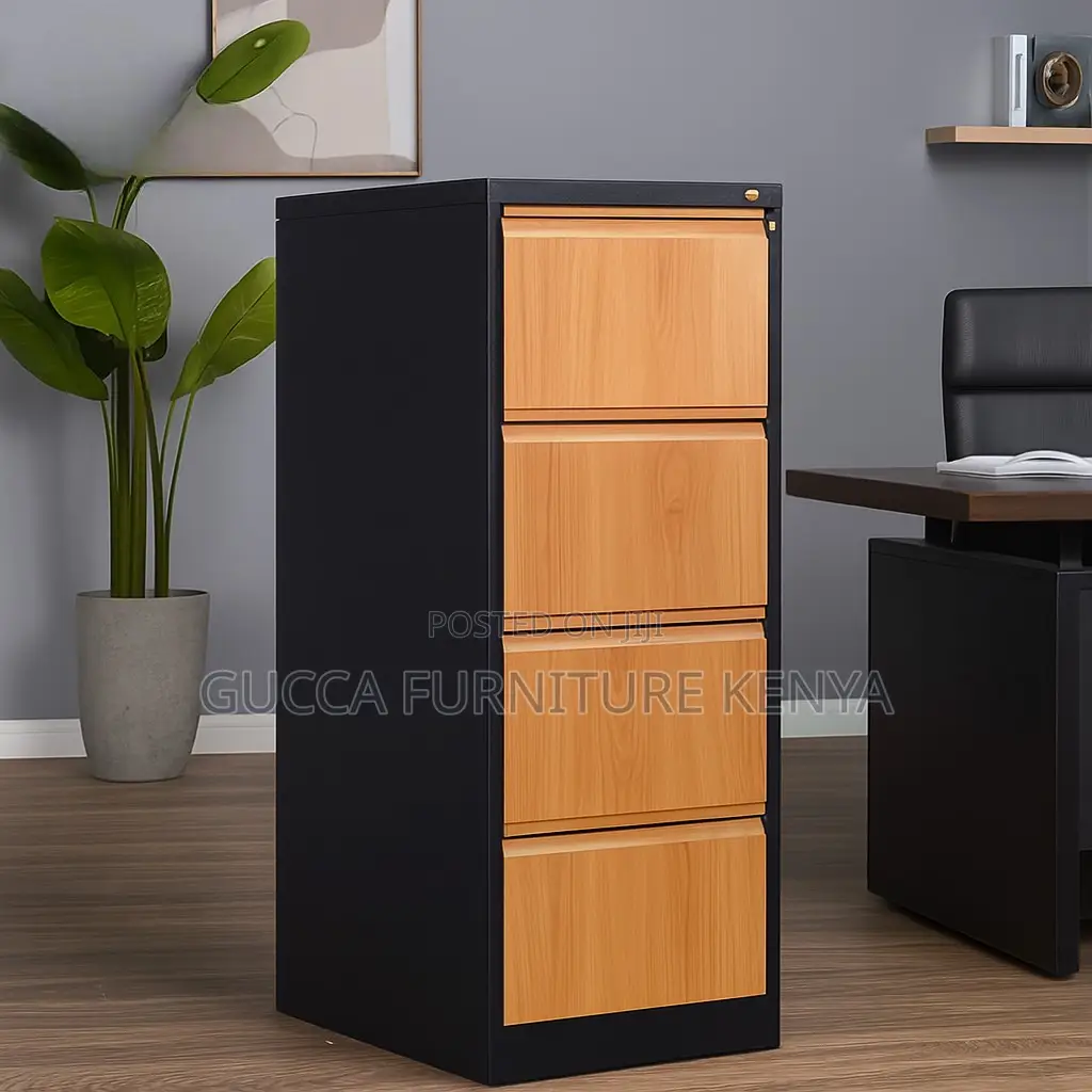 Imported 4-Drawer Brown Metallic Storage Locker