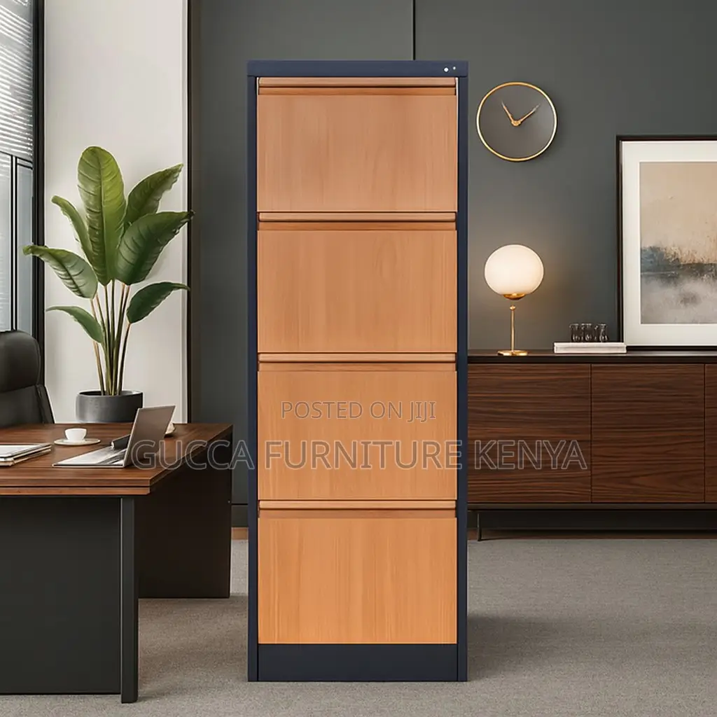 Imported 4-Drawer Brown Metallic Storage Locker