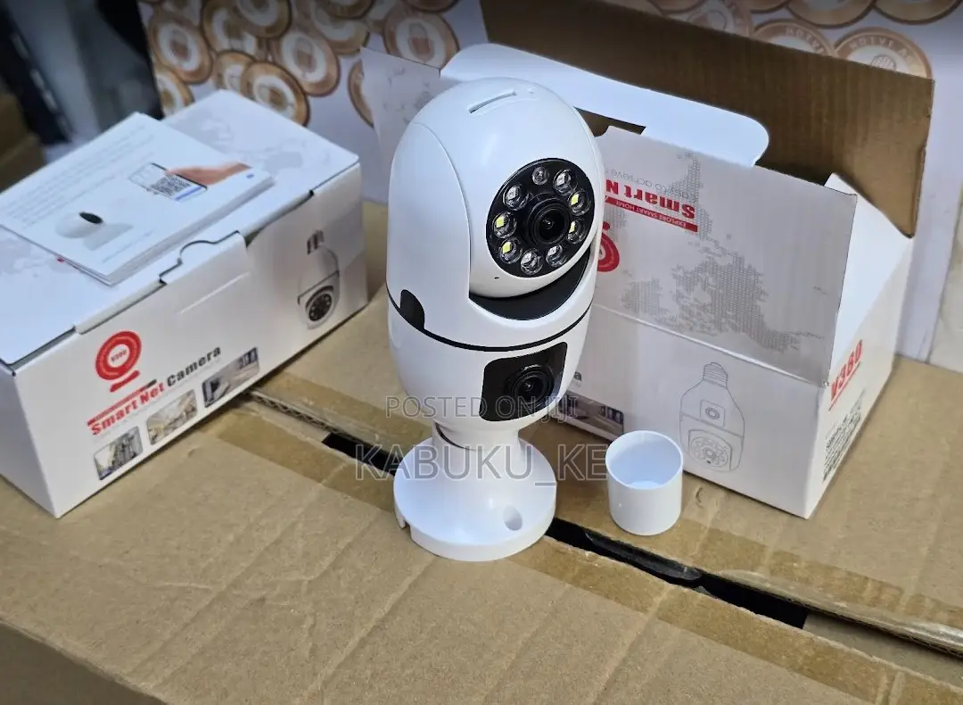 Dual Lens Bulb Camera V380 Pro Quality 360 Degrees Bulb Dual CCTV