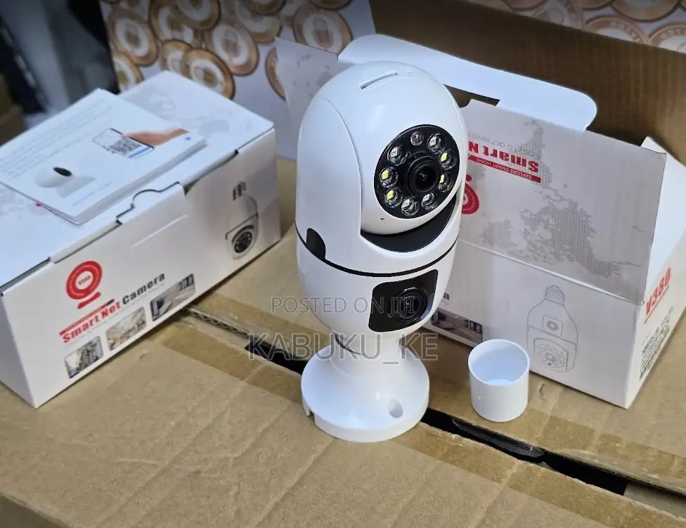 Bulb With Dual Lens Full Color Night Vision Wireless Camera