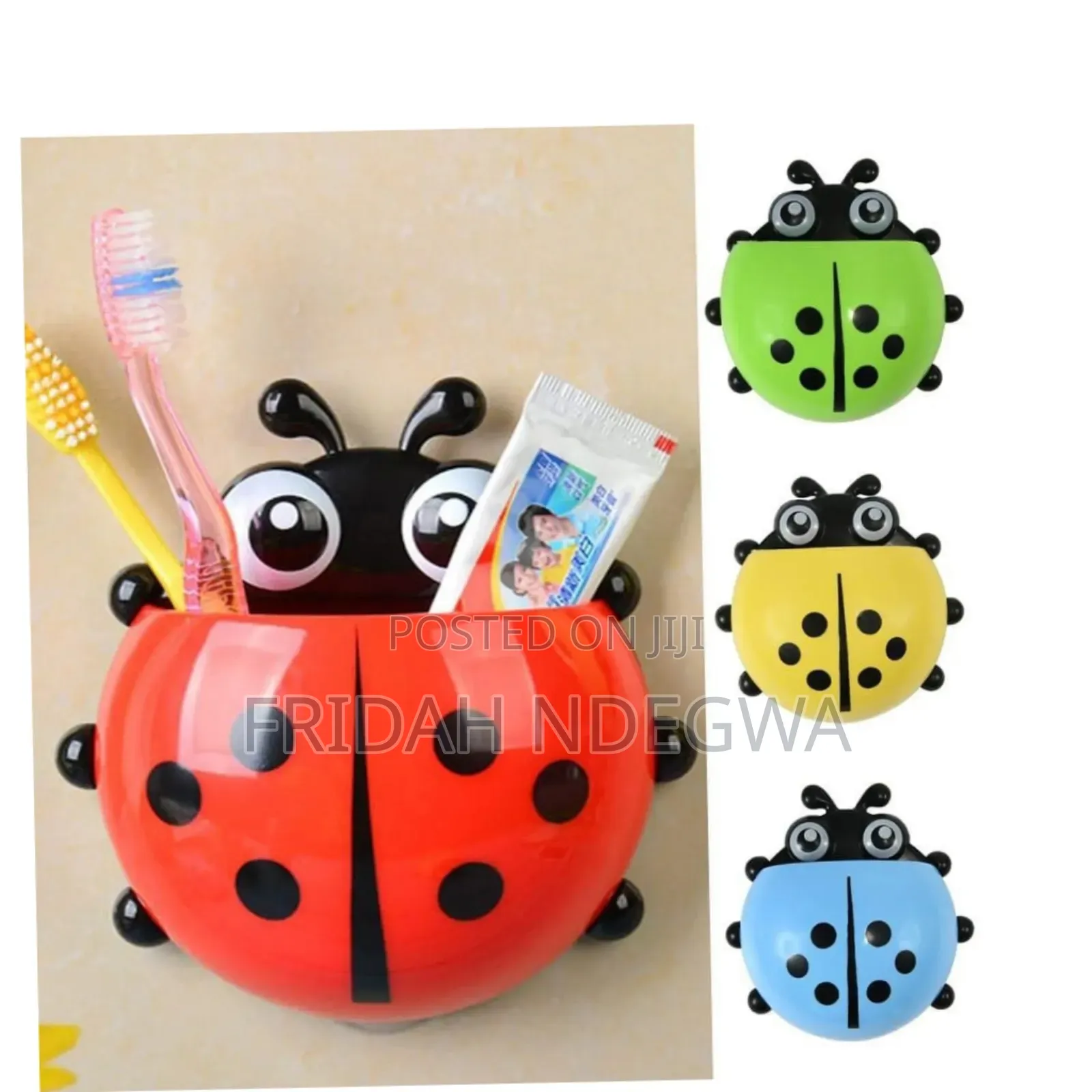 *Kids Ladybug/Beetle Toothbrush Holder