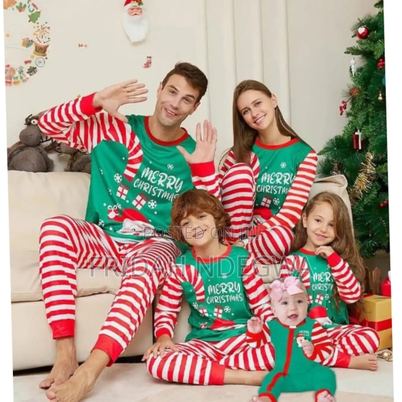 *Christmas Pajamas Outfit for Both Adults Kids Pyjamas Set(Top+Pant)
