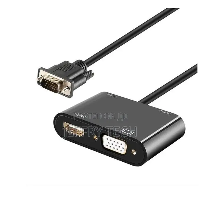 Vga to Hdmi Vga Splitter With 3.5mm Converter Adapter - Dual Display