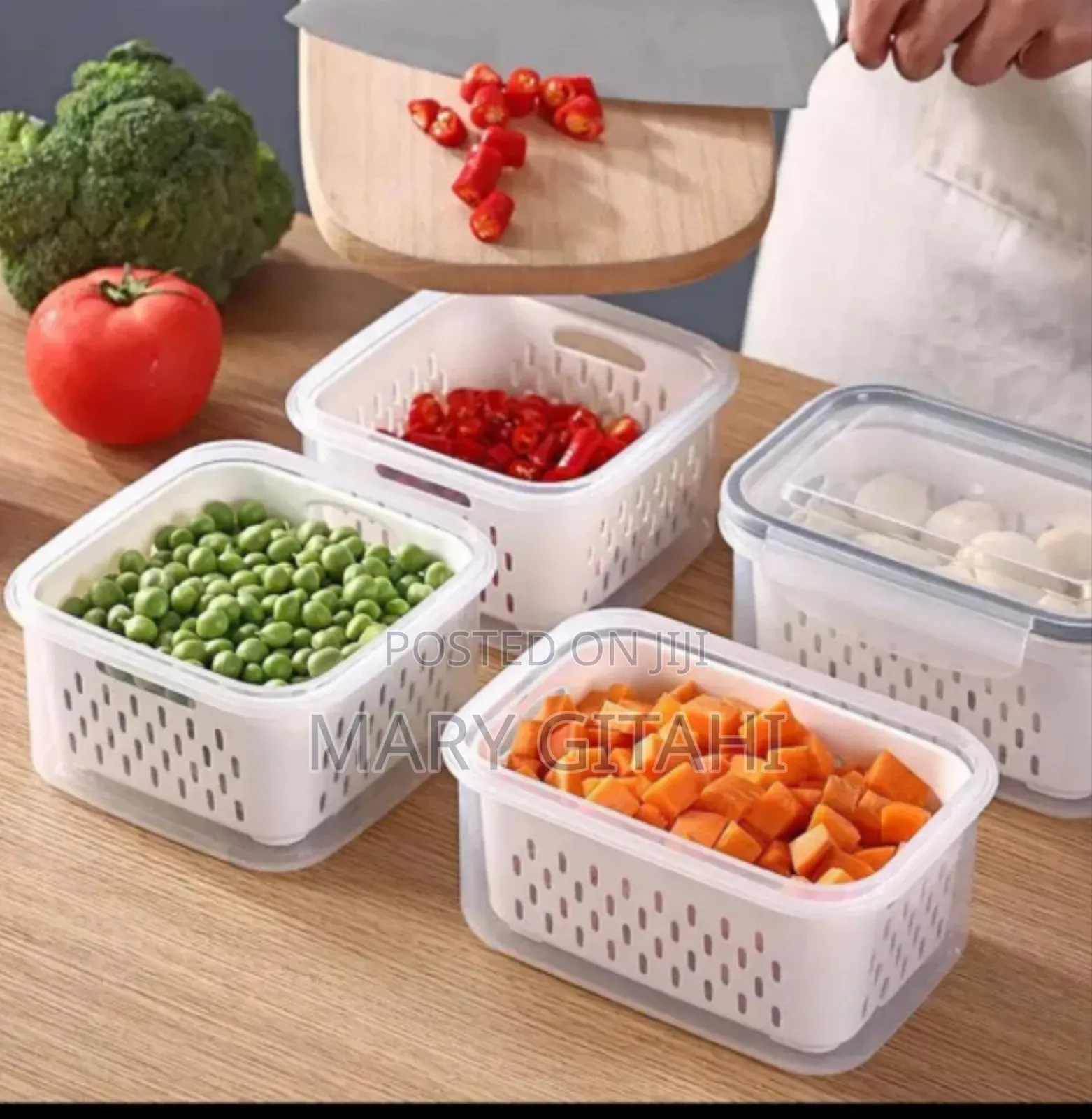 Fridge Storage Containers(3 in 1)*
*Drain Fresh Keeping Box*