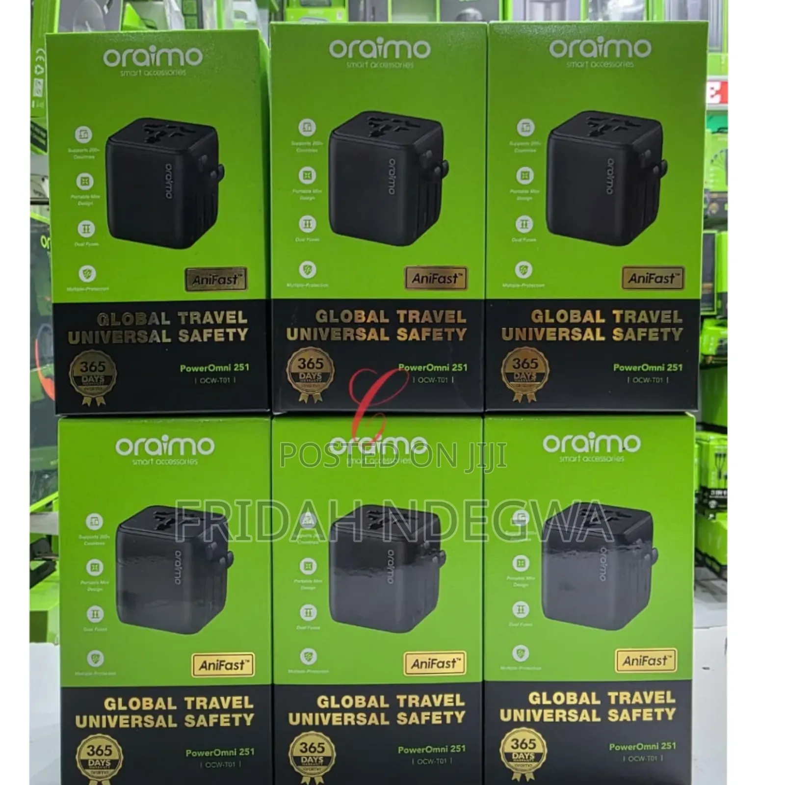 Oraimo Poweromni 251 Ocw-T01 *2500w* Global Universal Travel Adapter