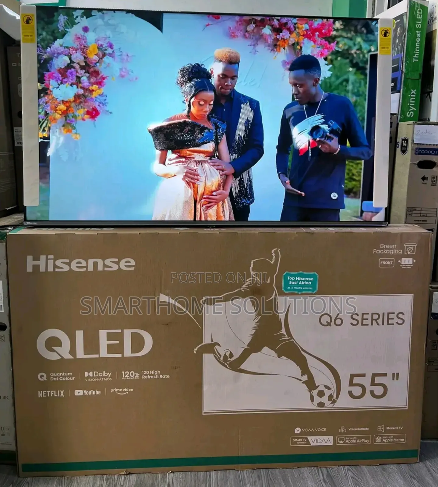 Hisense 55-inch Qled Tv, Likely From The Q6 Series.
