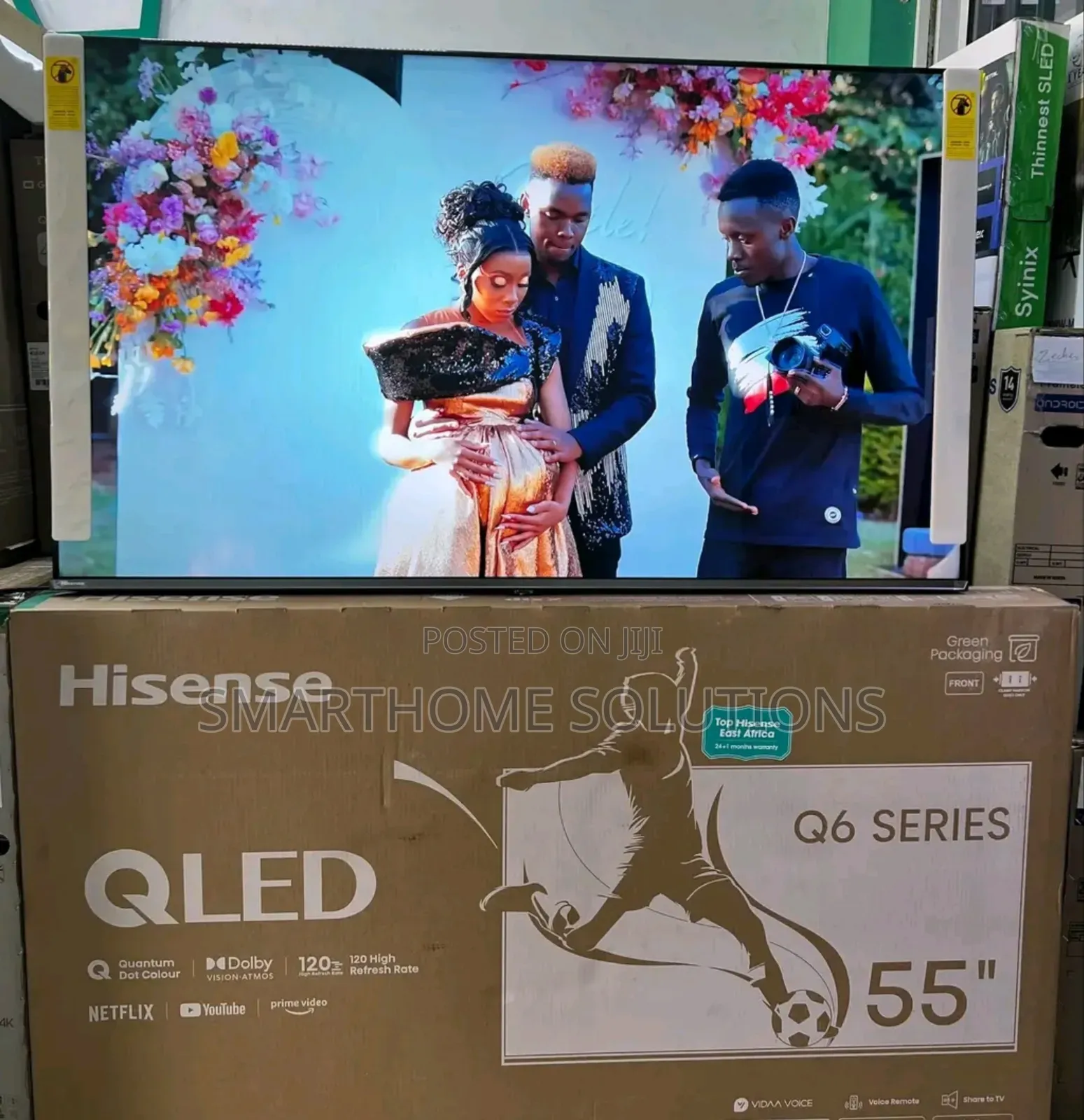 Hisense 55-inch Qled Tv, Likely From The Q6 Series.
