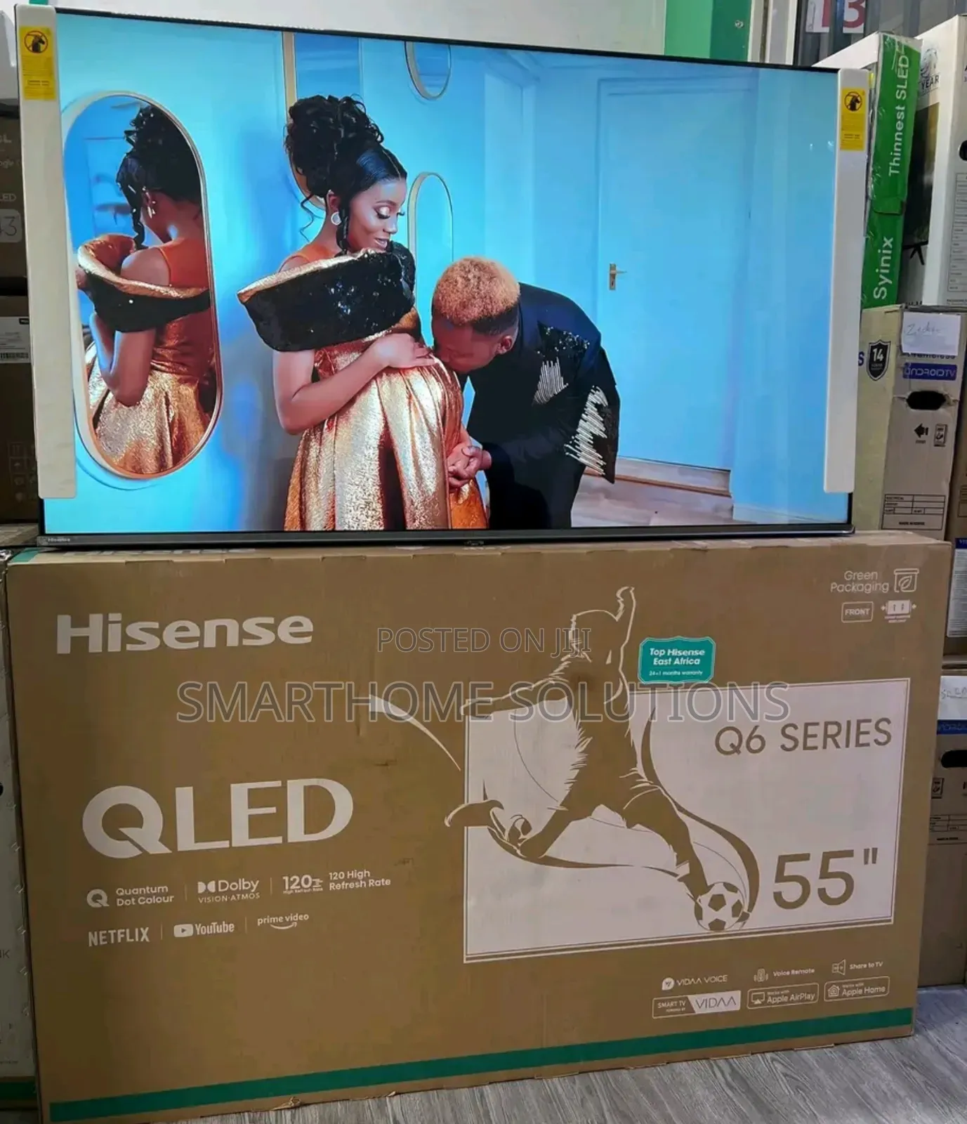 Hisense 55” Inch Qled Vida Smart Tv (2025) 55 Q6