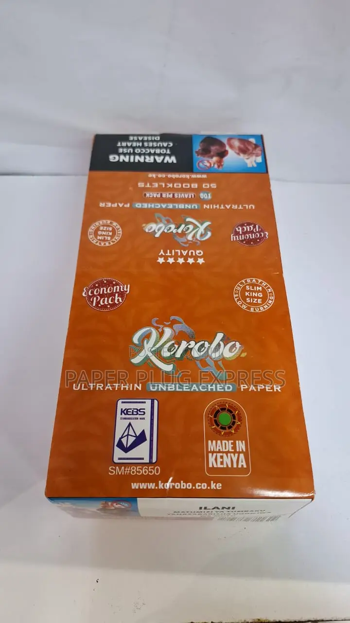 Korobo Brown King Size Rolling Papers - New 100 Leaves