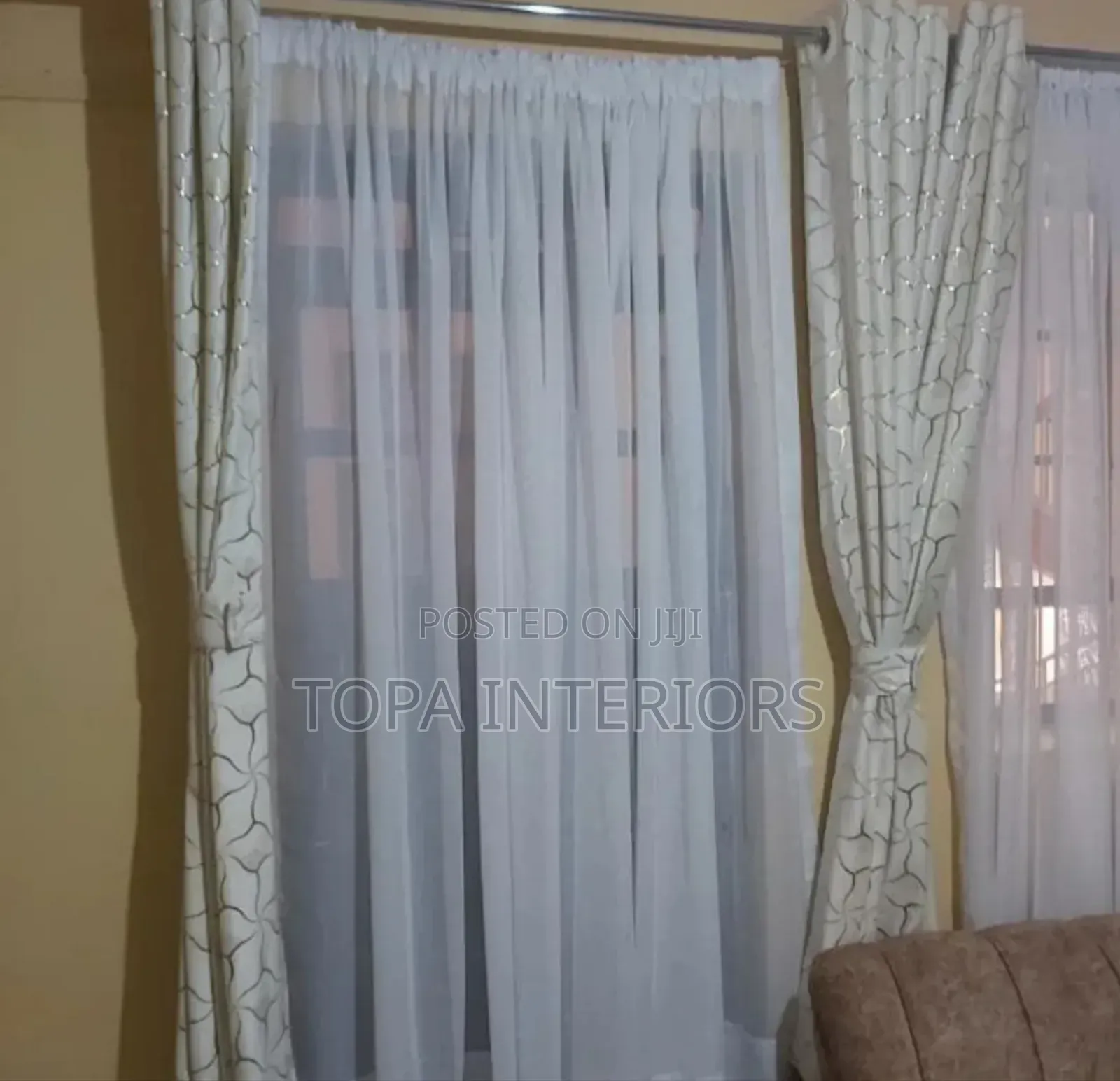 Generic White Velvet Curtains for Living Room Window Covering