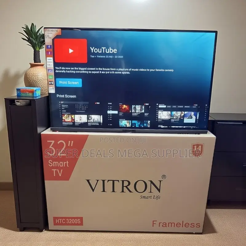 Vitron 32 Inch Frameless Smart Android Tv With Hd Led Screen