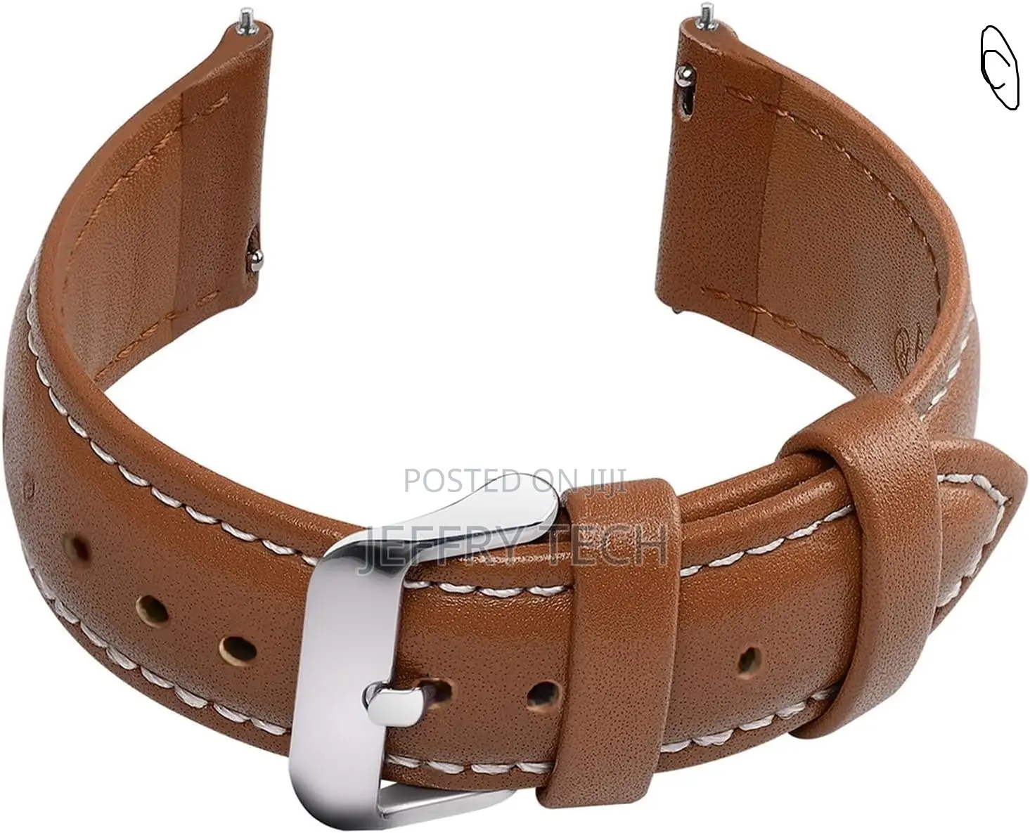 Axus Genuine Leather Galaxy Watch Strap,Brown,22mm