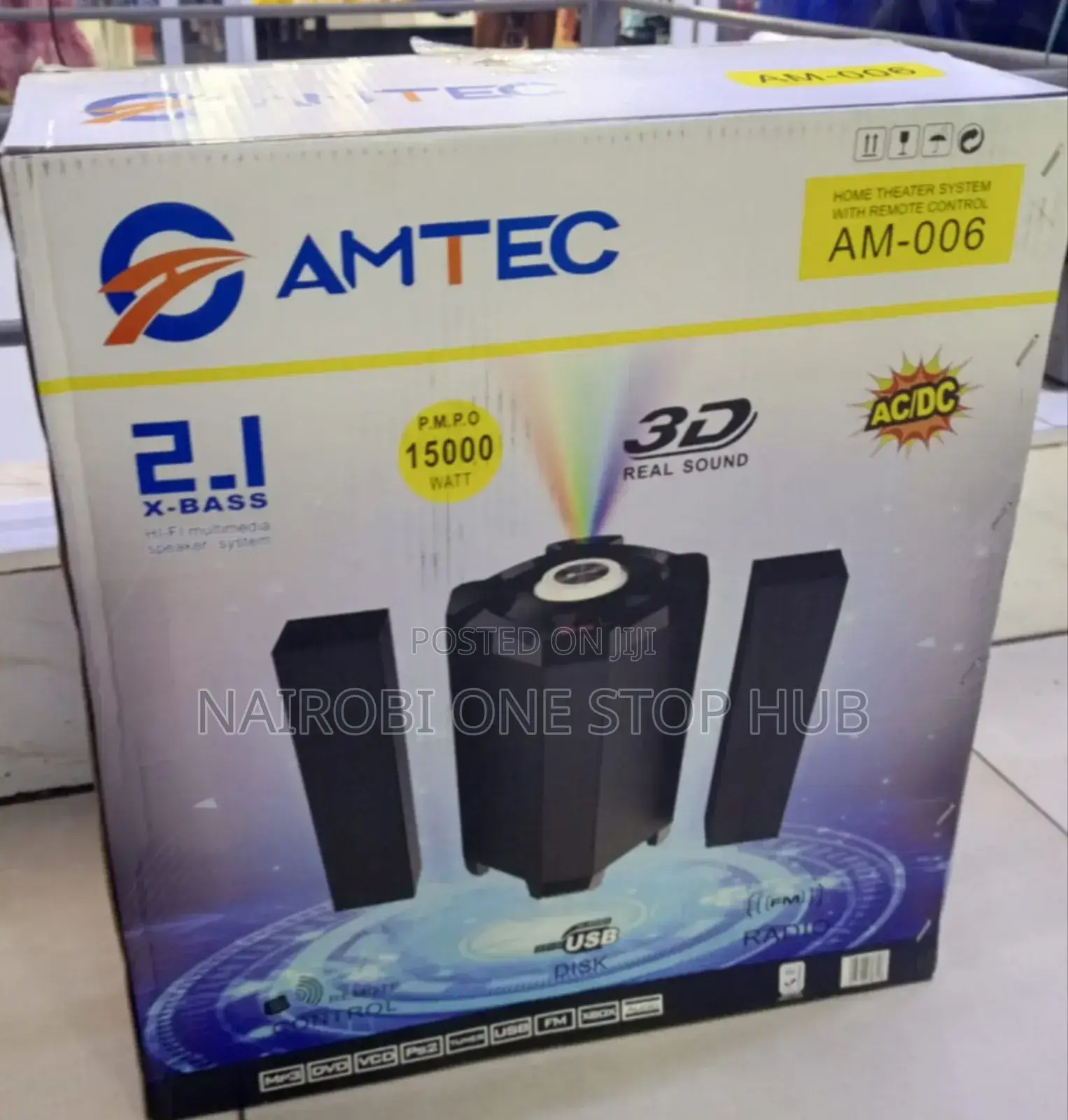 Amtec Am006 2.1ch Hi-Fi Subwoofer Speaker System
