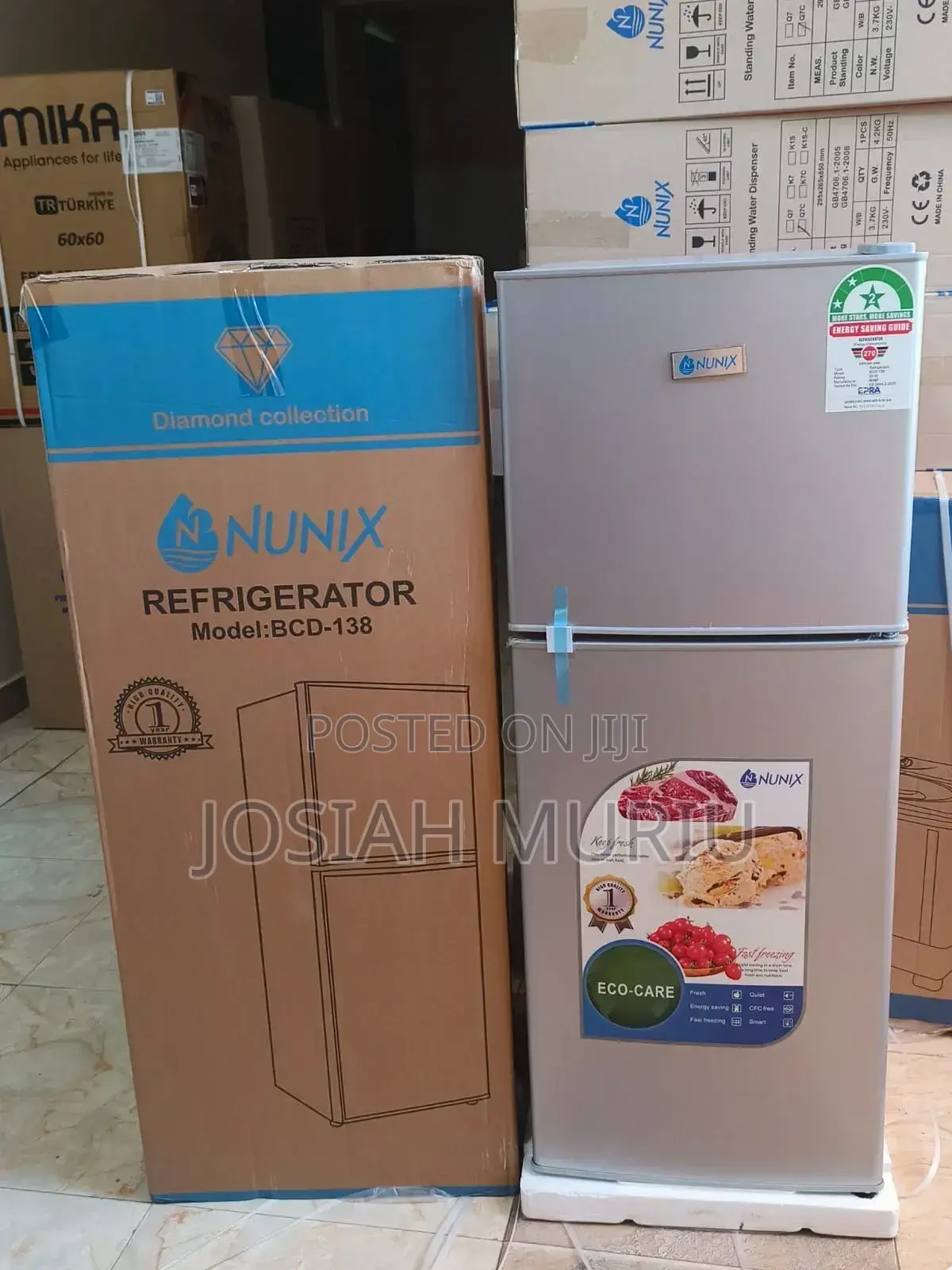 Nunix 138 LTRS Large Capacity Single Door Refrigerator Fridge -Silver